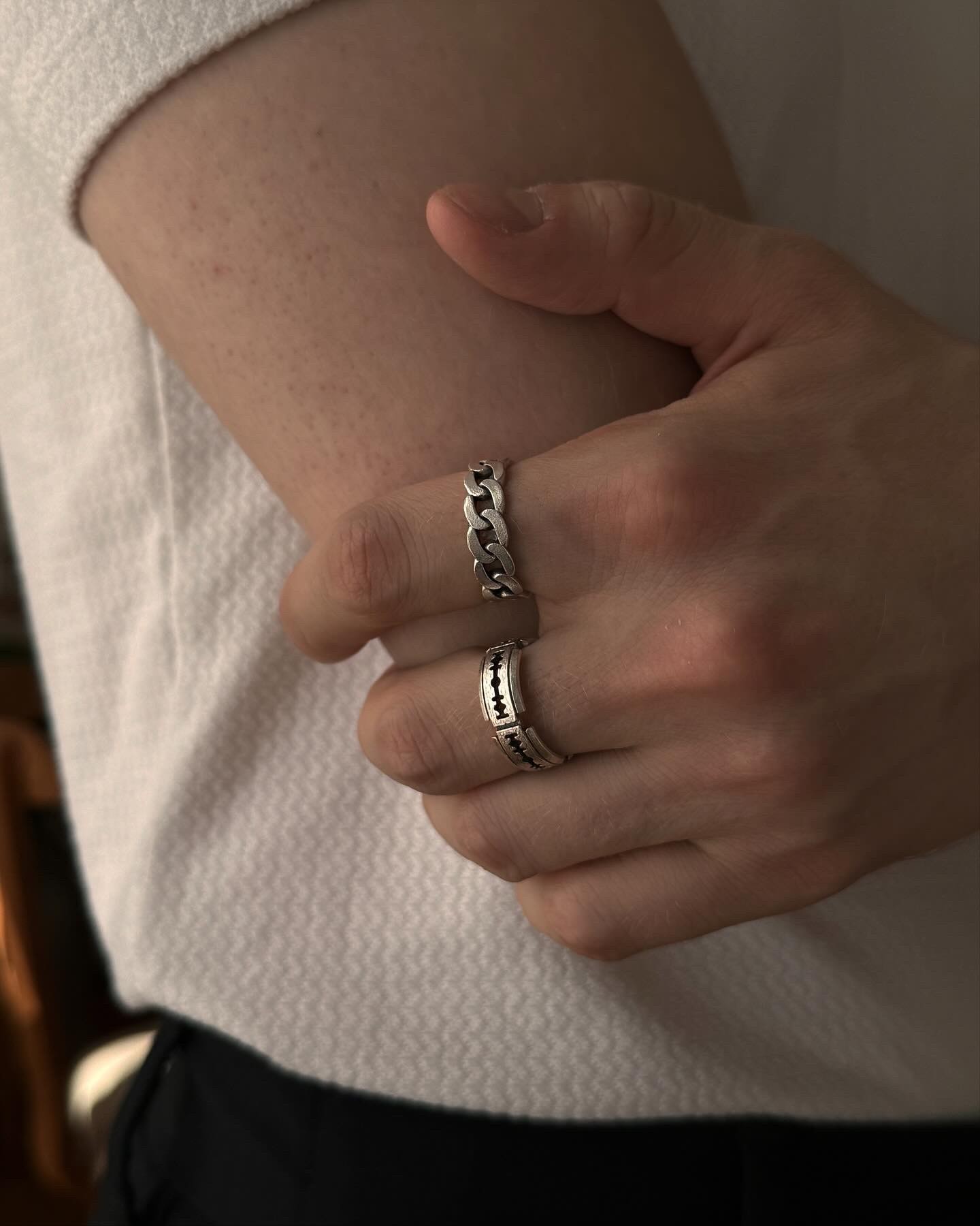 Silver Two Rings