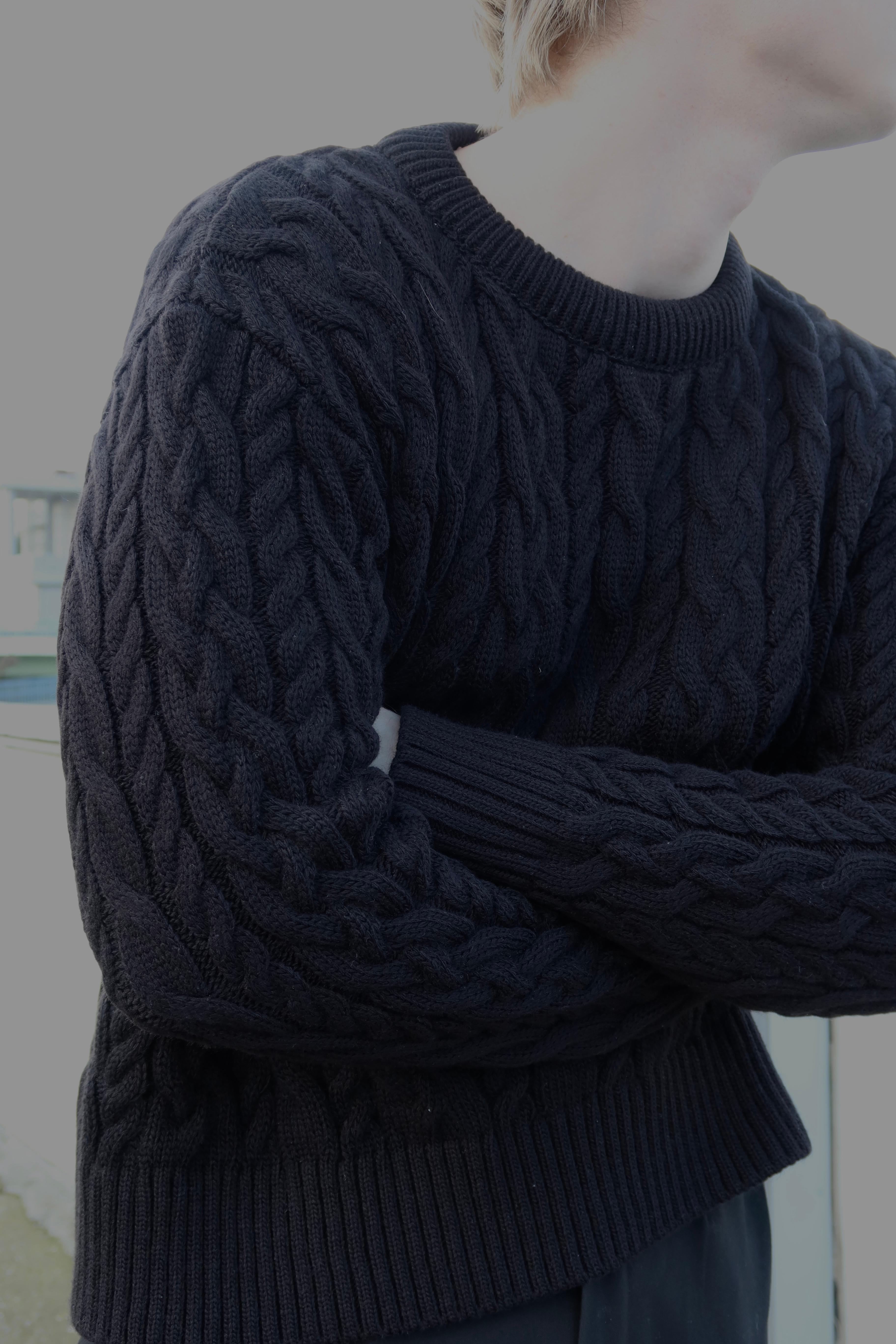 Black Old Money Knitwear