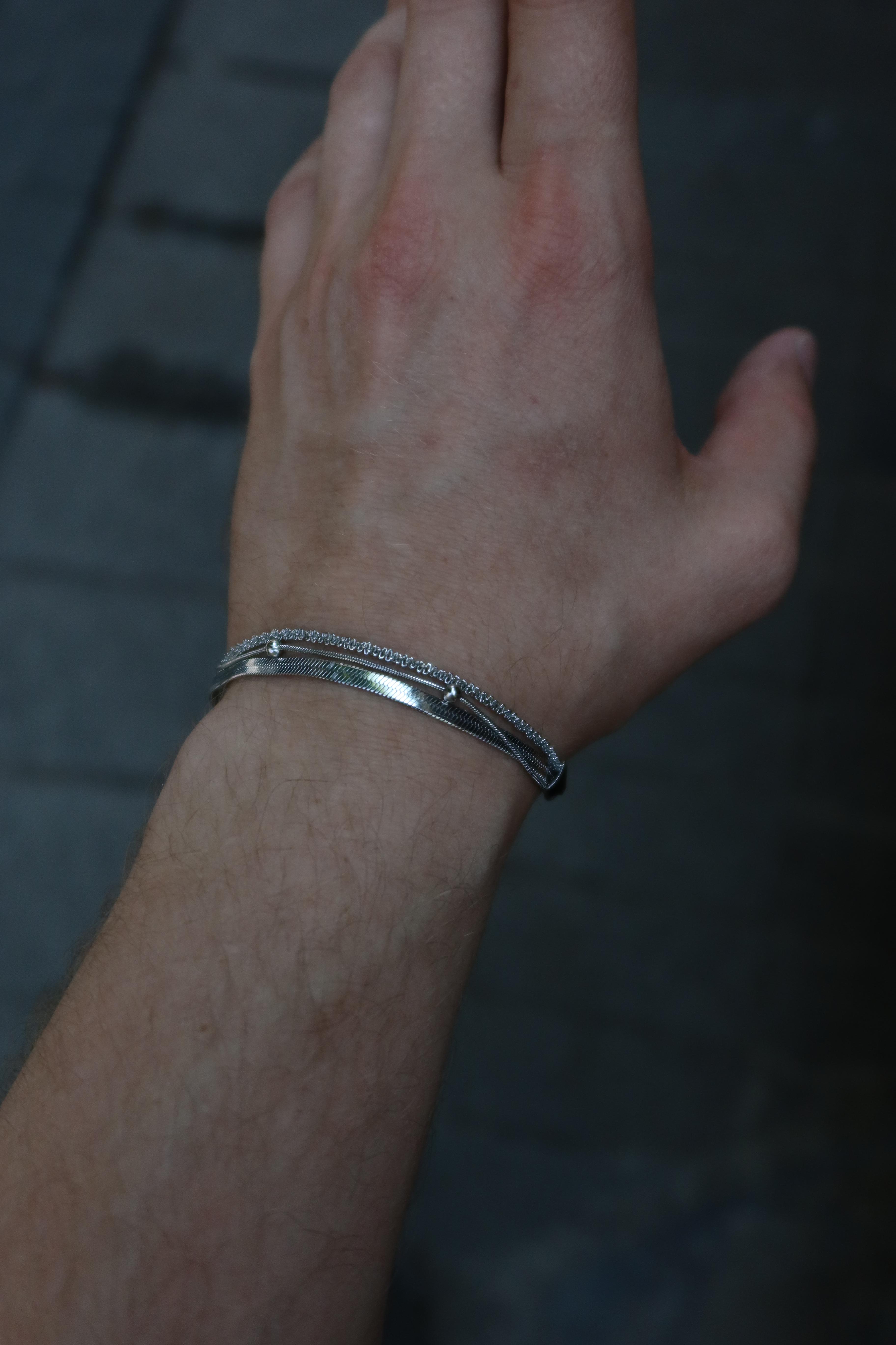 Three Chain Combine Bracelet