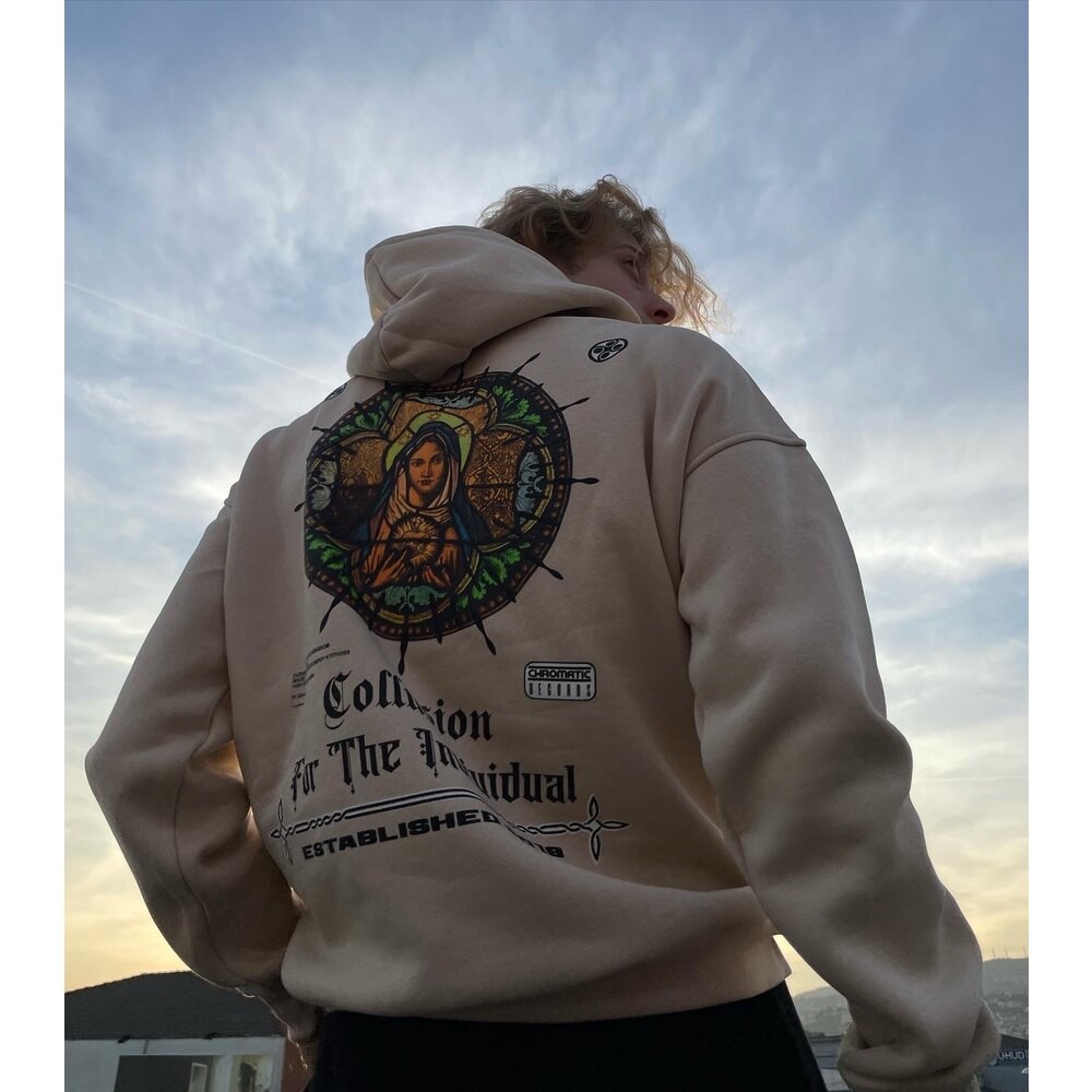 Collusion Back Printed Oversize Hoodie