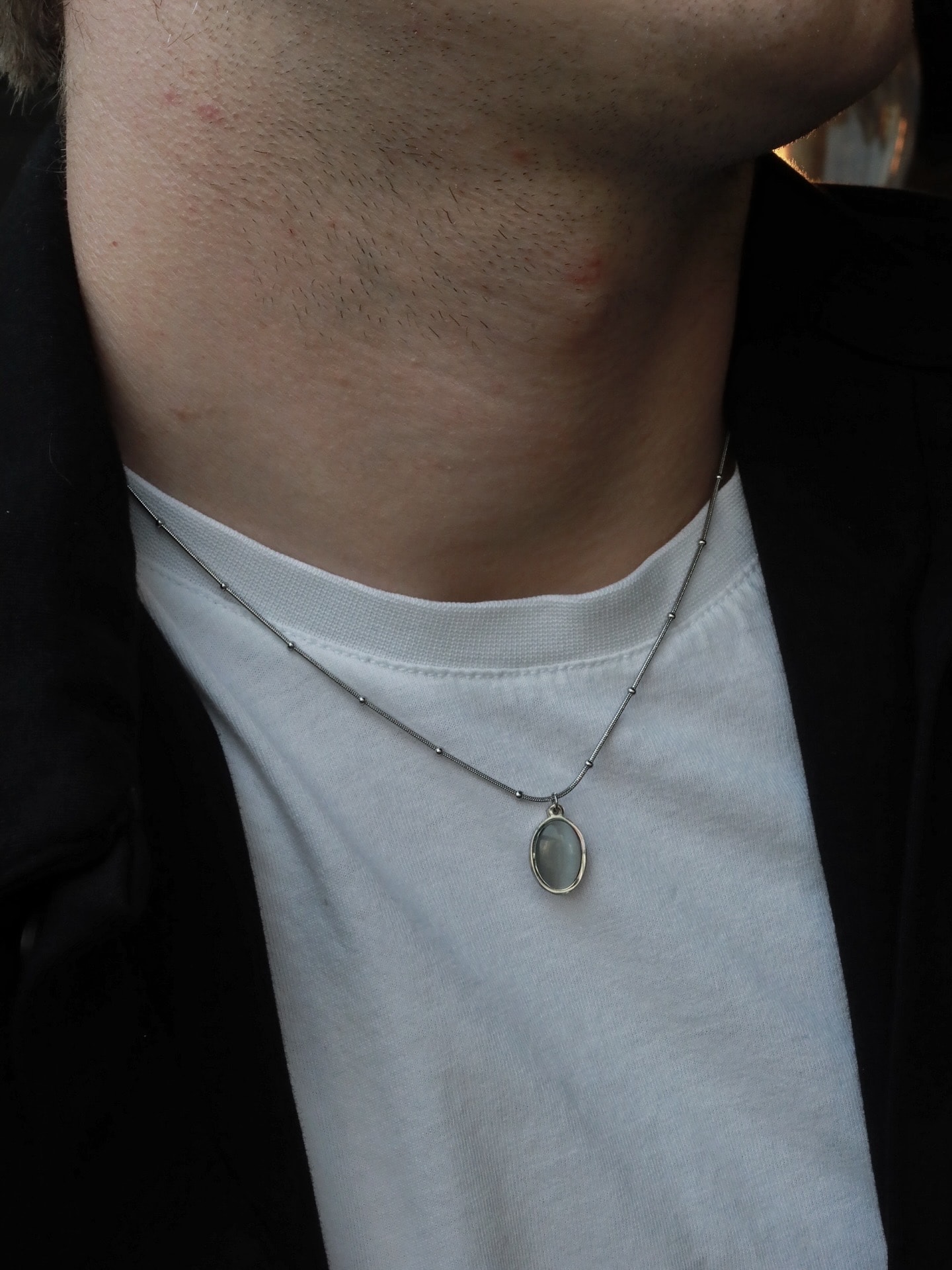 Grey Stone Vintage Necklace ⛓️