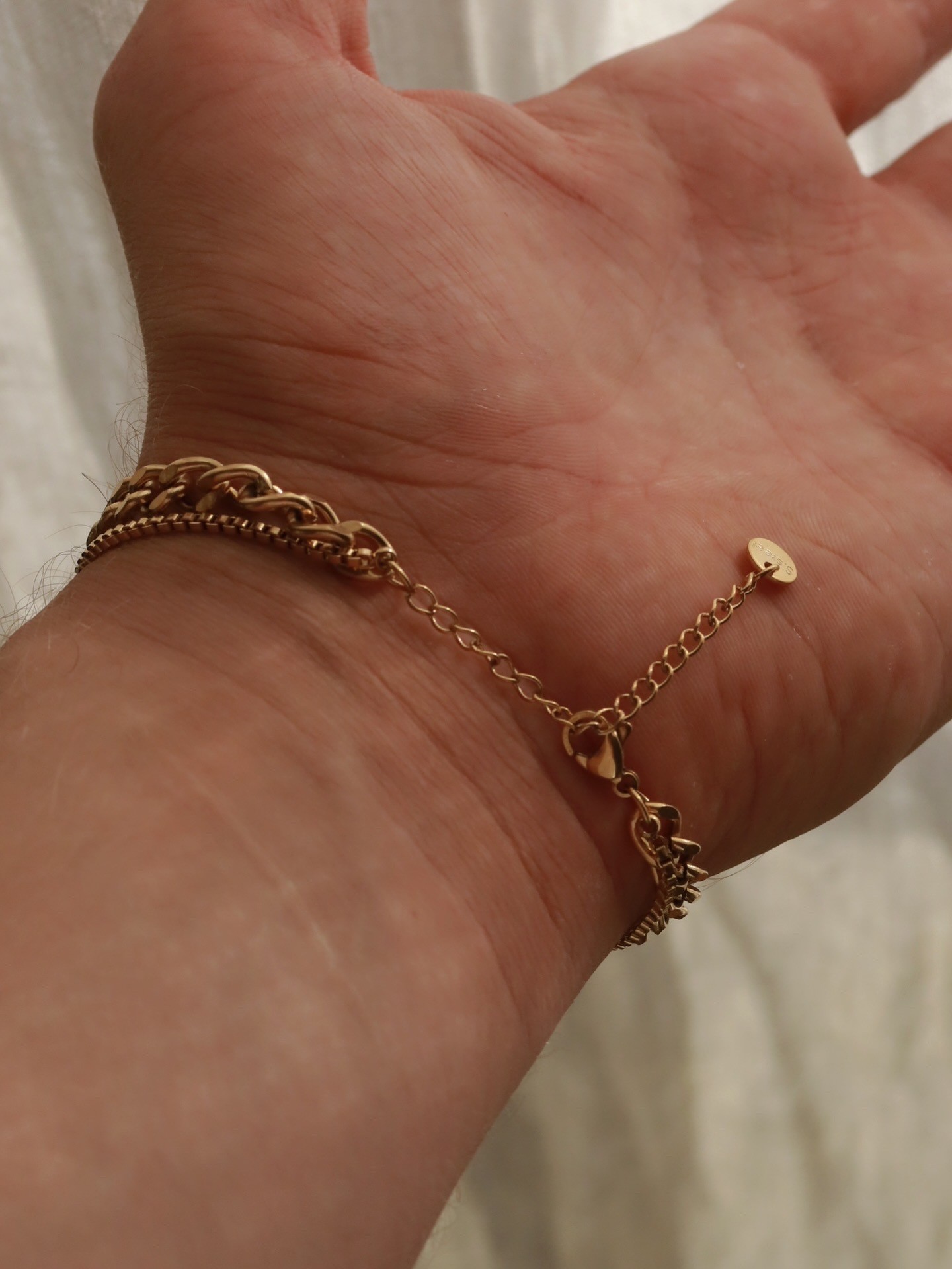 Obsidian Dual Chain Bracelet