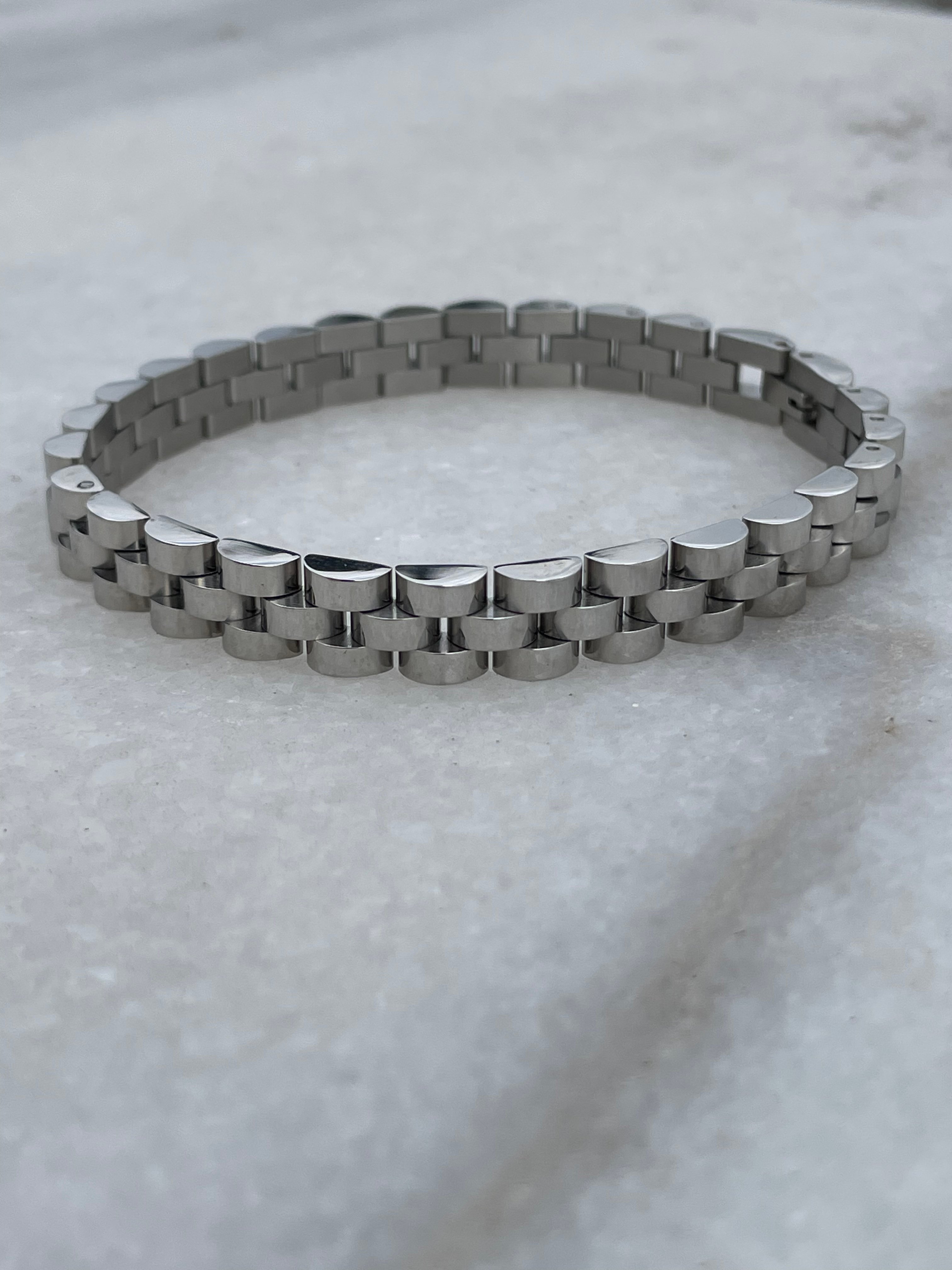 Steel Block Bracelet