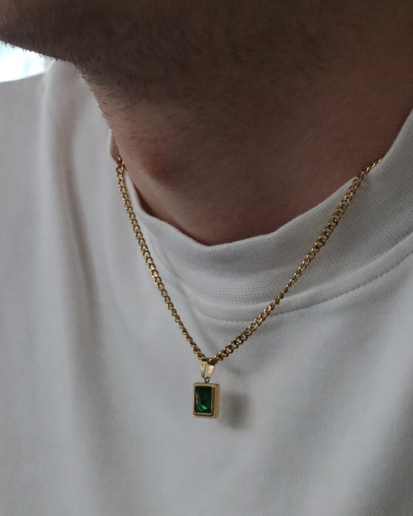 Gold Green Stone Vintage necklace🔰 