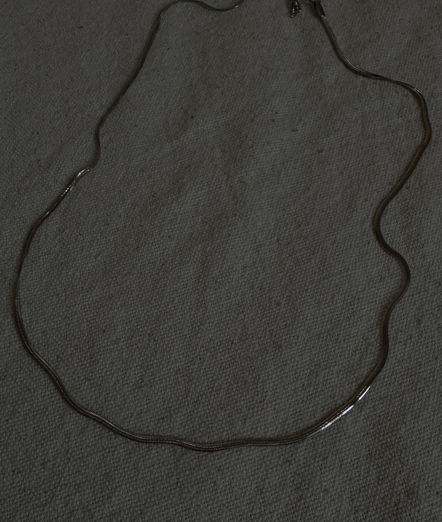 Thin Silver Mirror Necklace 