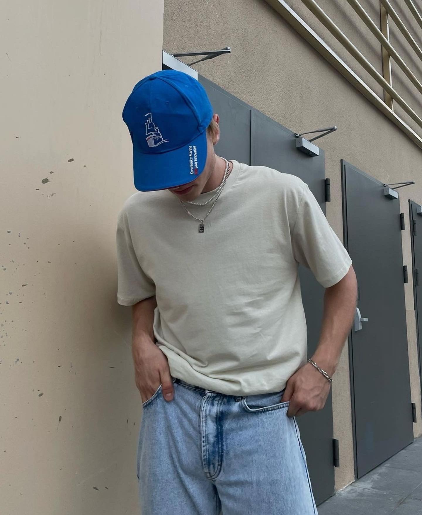 90s Beige Nice Life Oversize Tshirt 