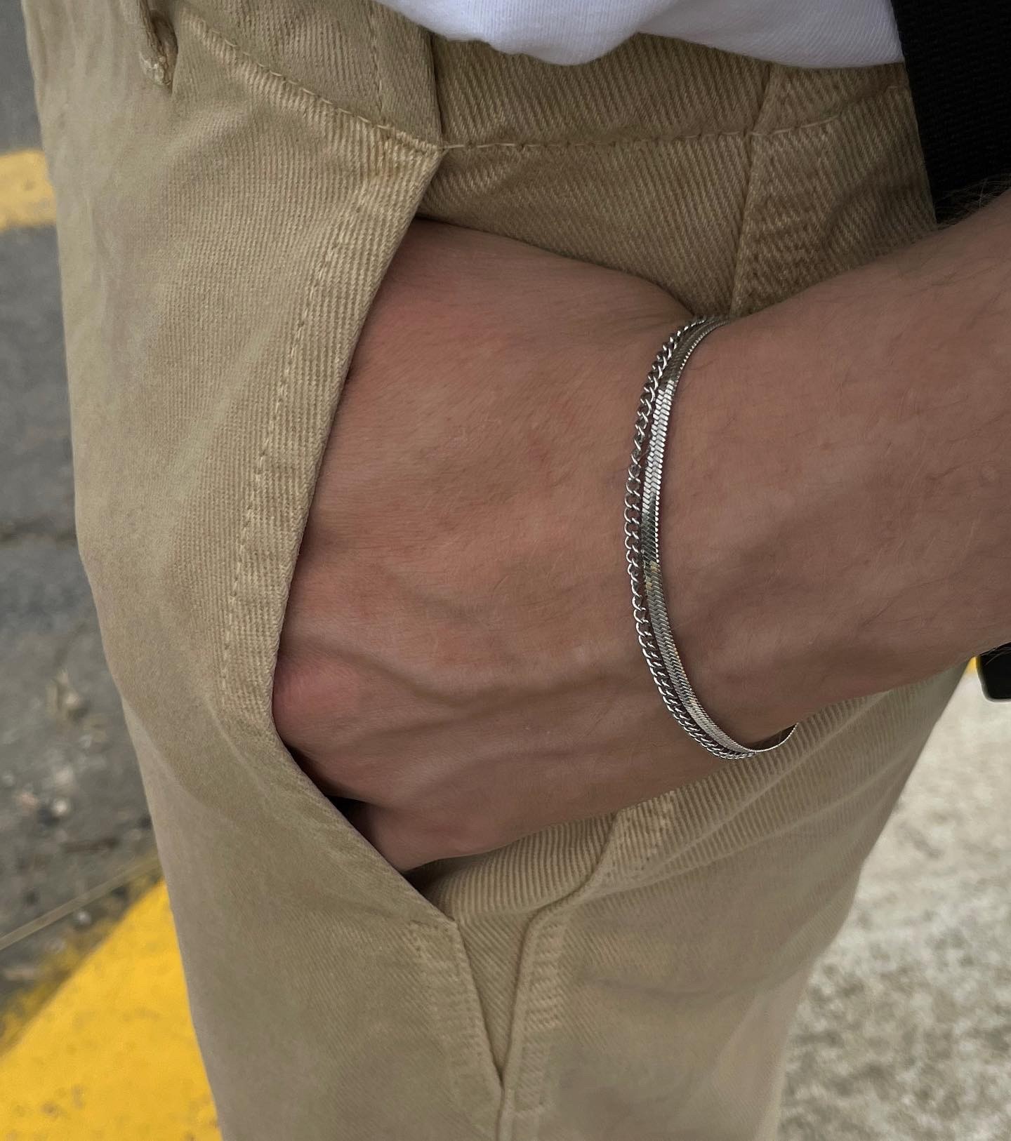 Mirror-Chain Steel Bracelet 