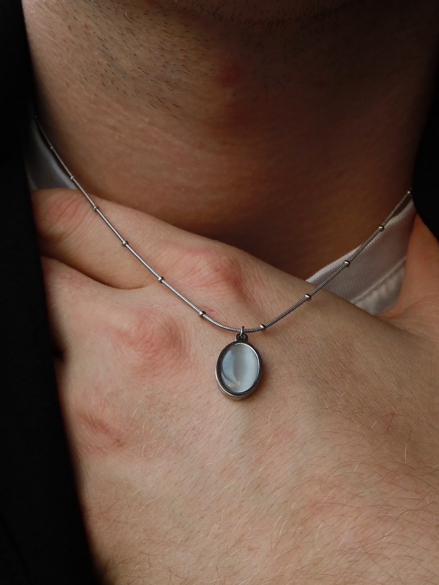 Grey Stone Vintage Necklace ⛓️