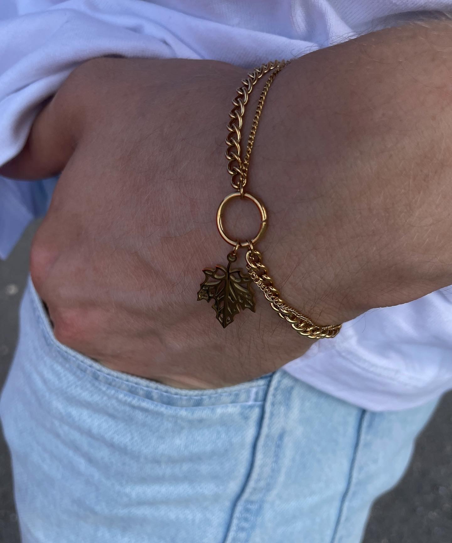 Gold Leaf Bracelet 