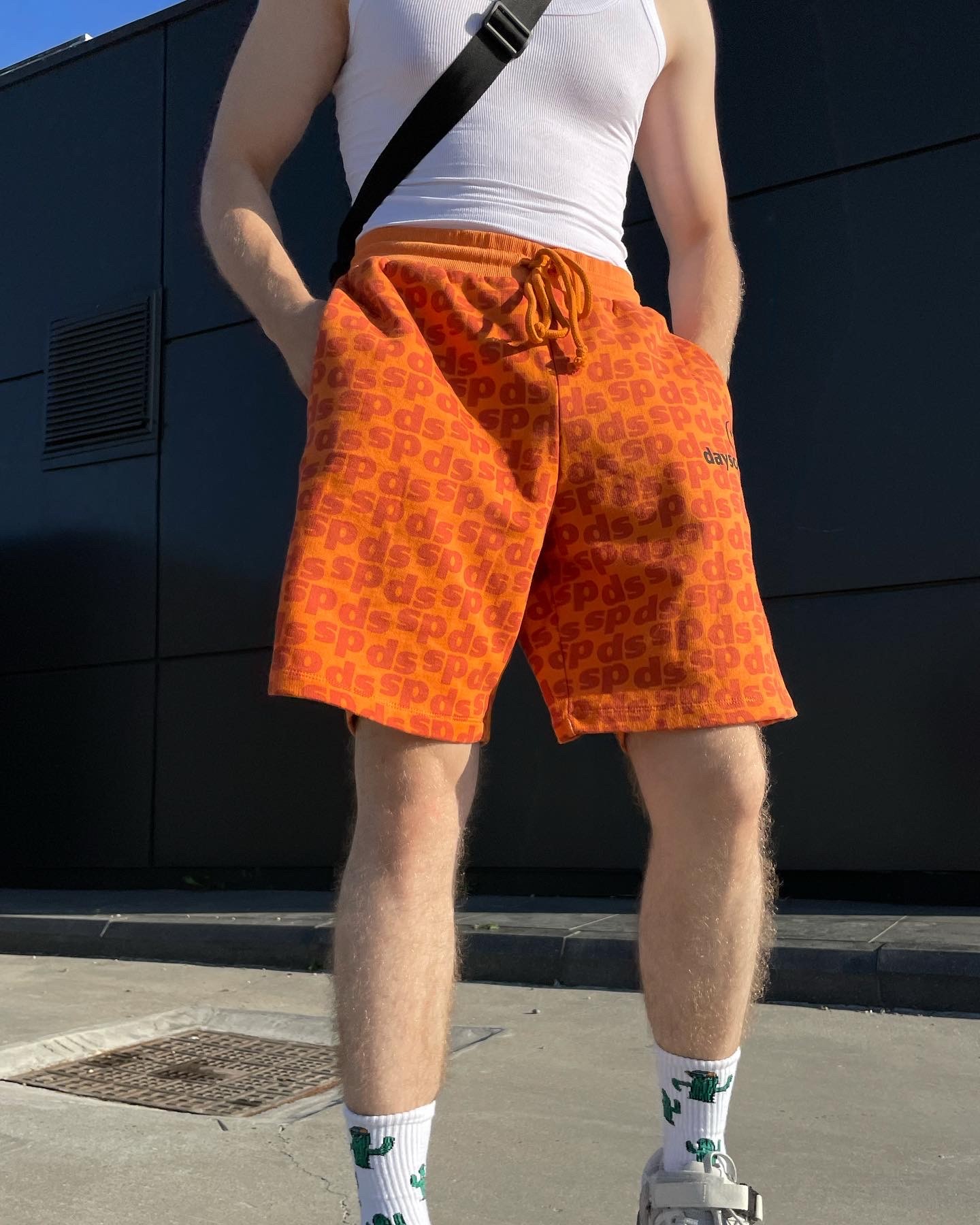 Orange Daysocial Jogger Shorts