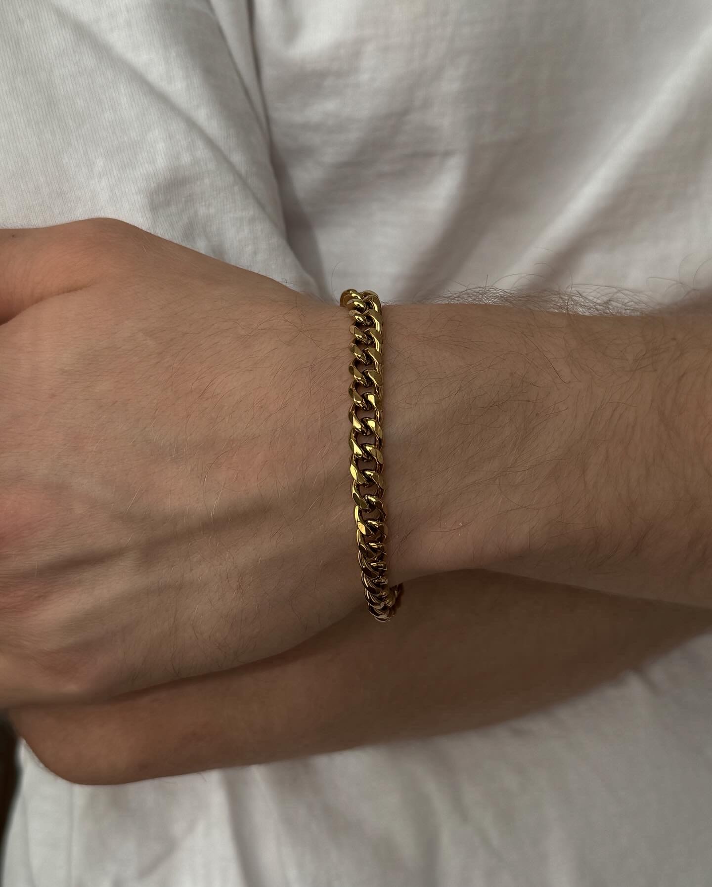 Gold Thick Chain Steel Bracelet 