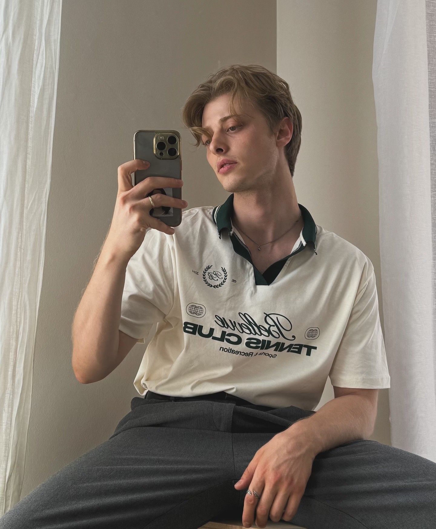 Tennis Club Oversize Polo Shirt