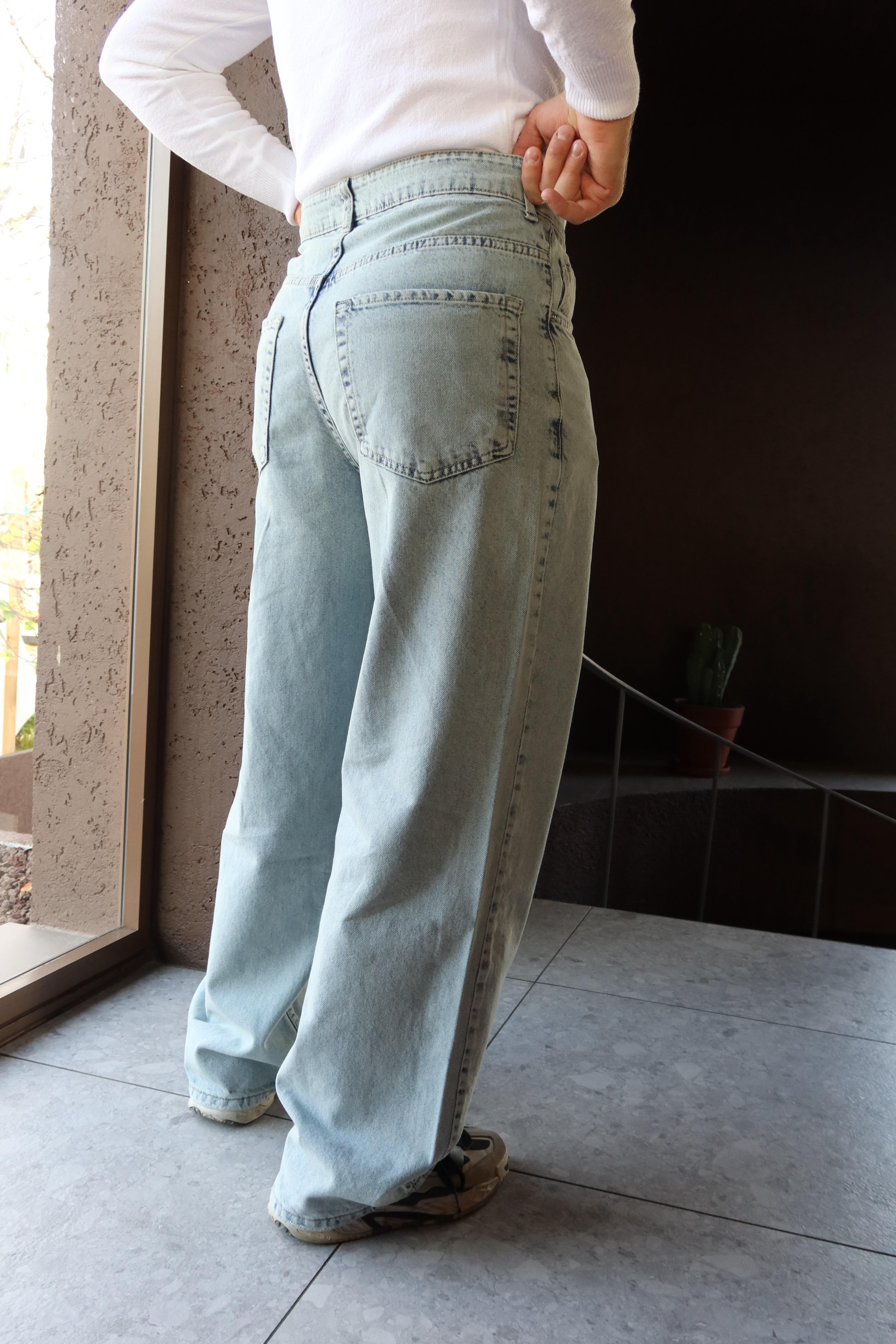 Açık Mavi Loose fit Jean