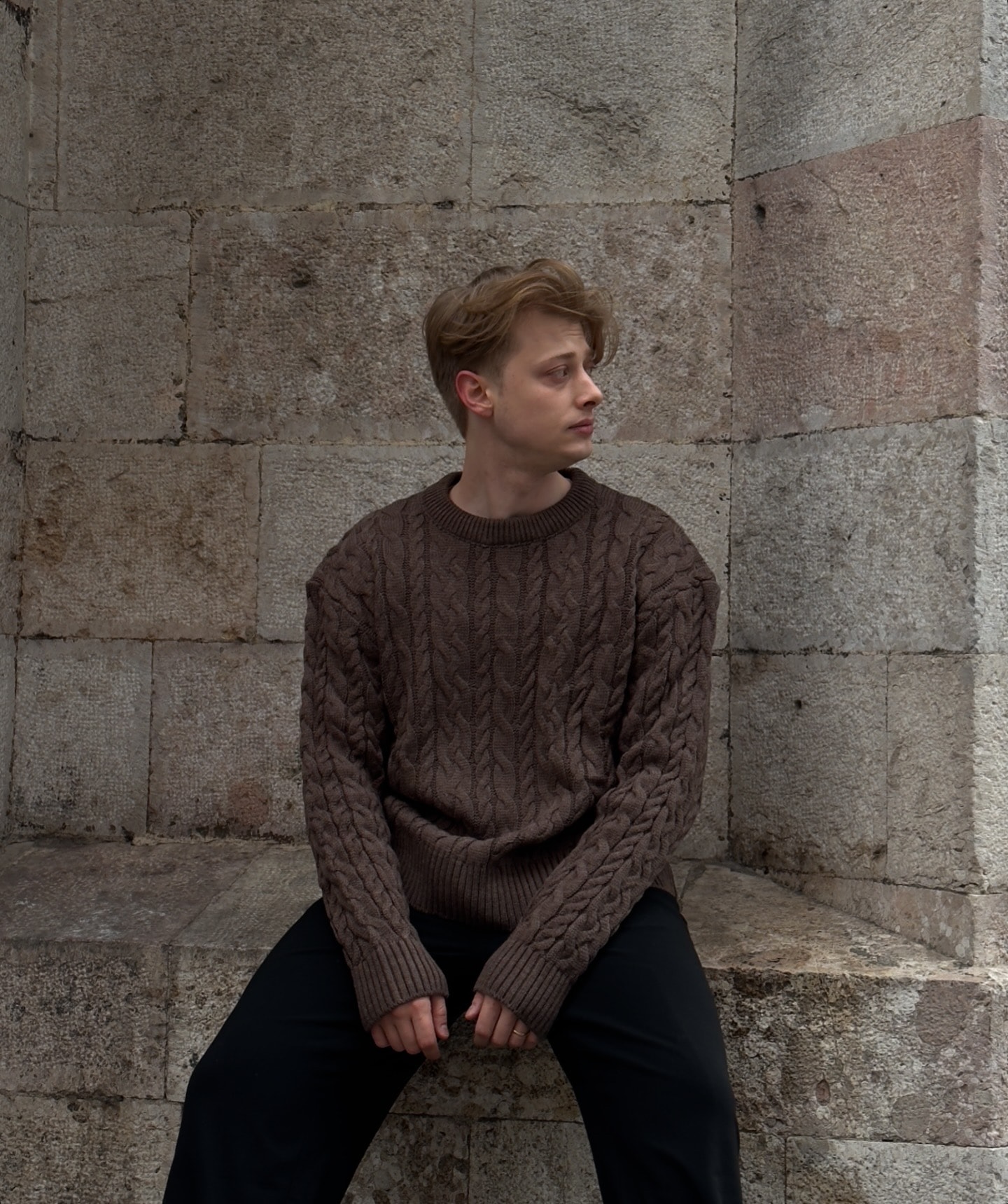 Brown Old Money Knitwear 