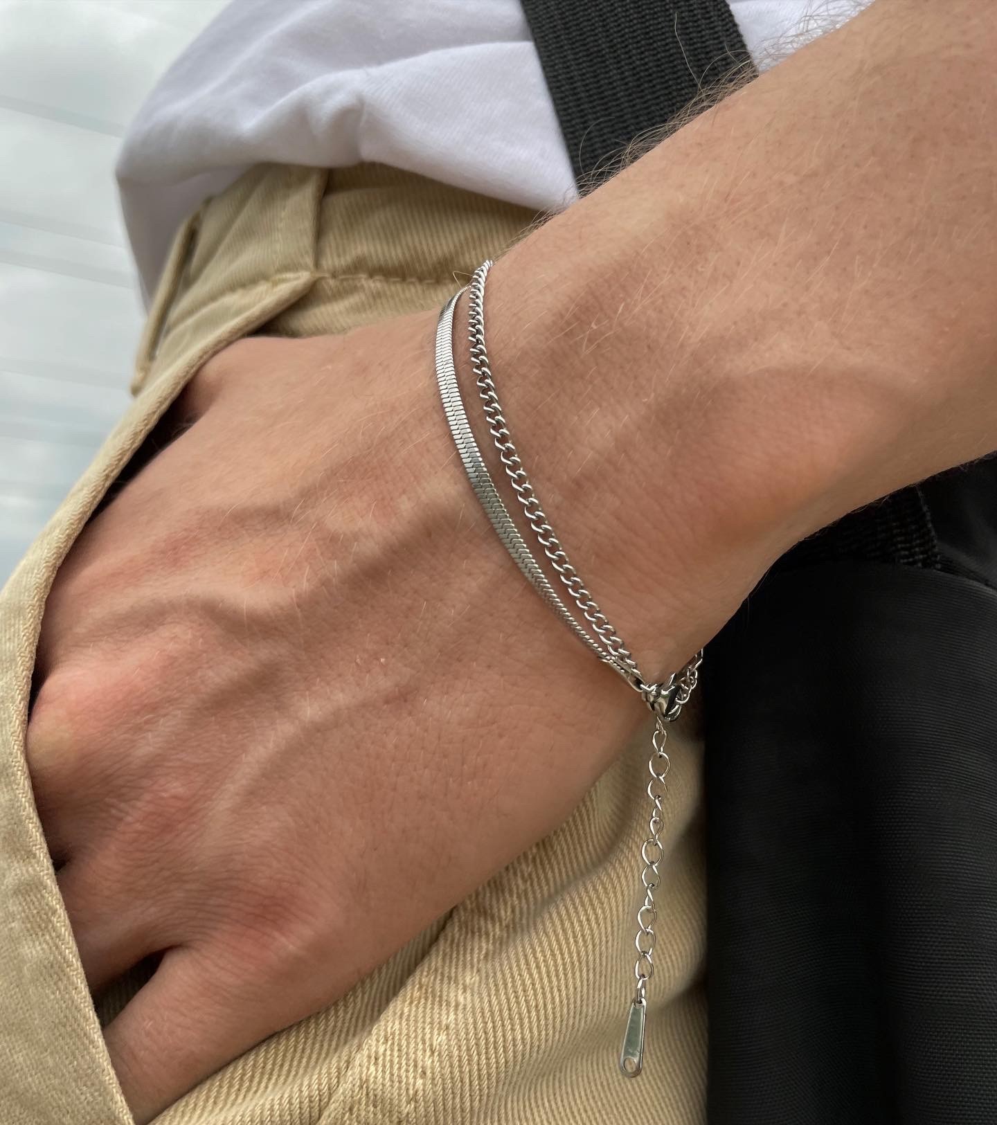 Mirror-Chain Steel Bracelet 