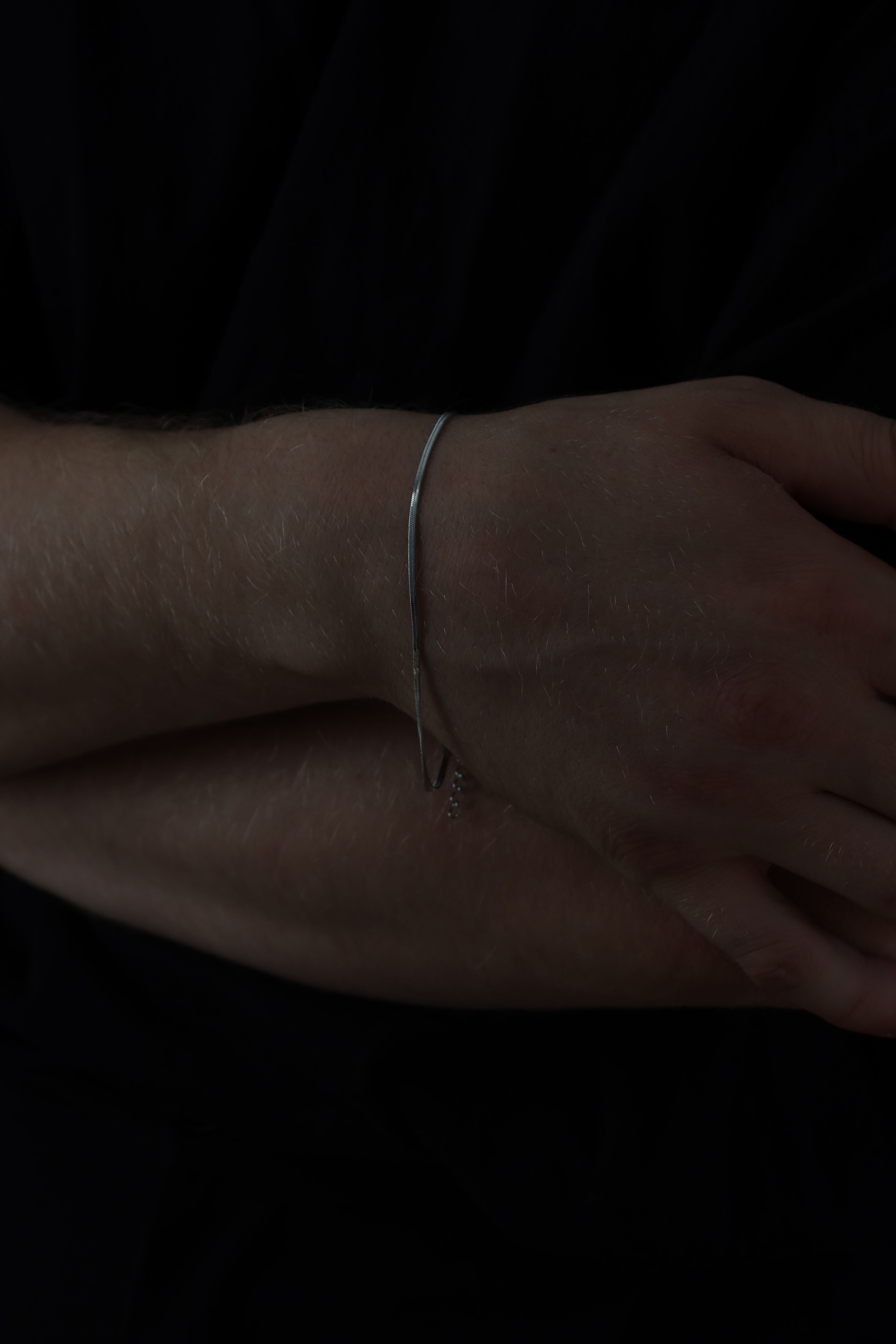 Thin Silver Mirror Bracelet