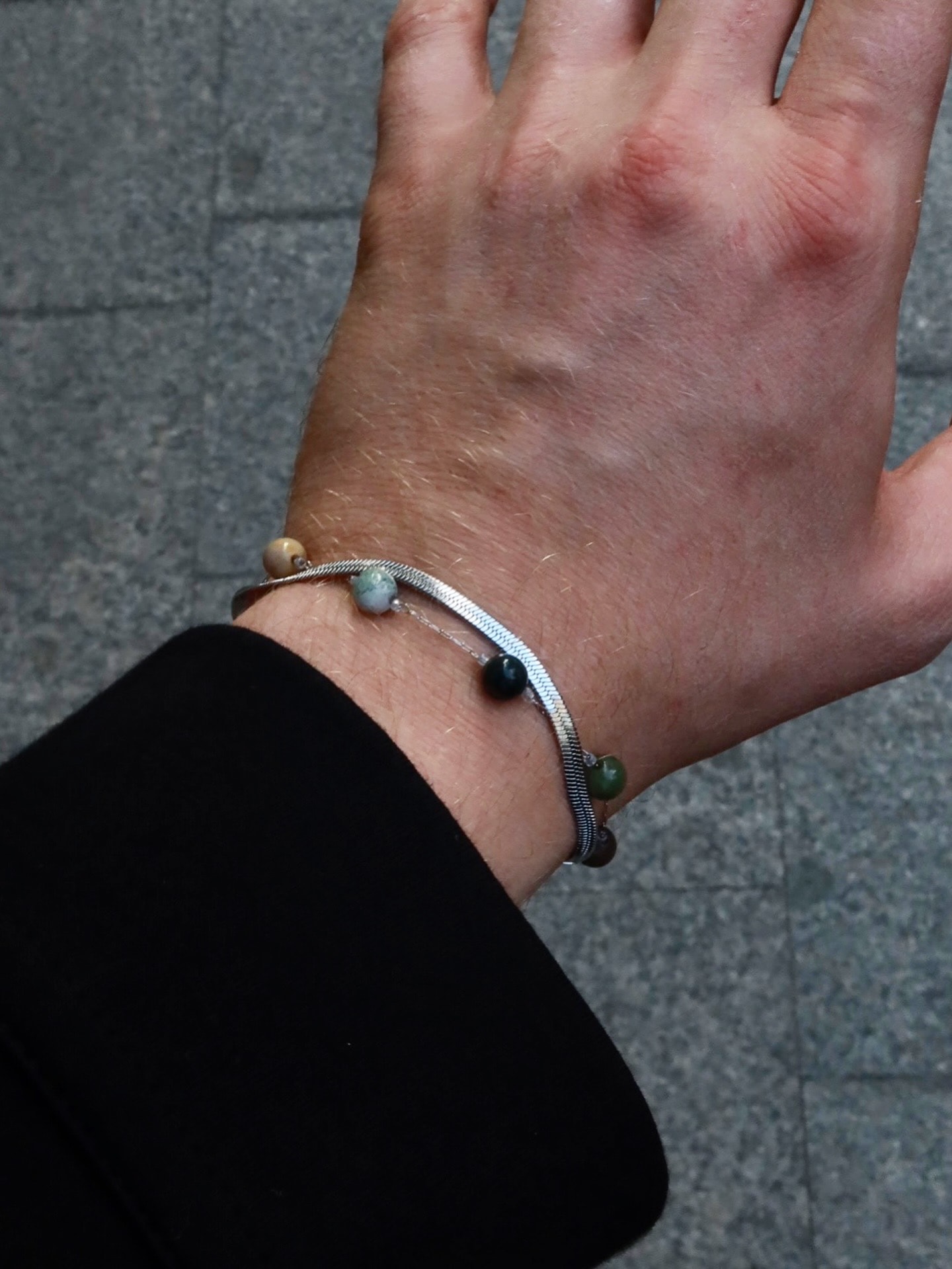 Natural Harmony Snake Stone Bracelet