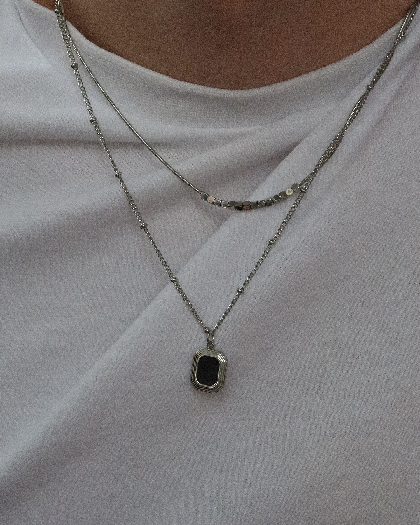 Obsidian Frame Necklace
