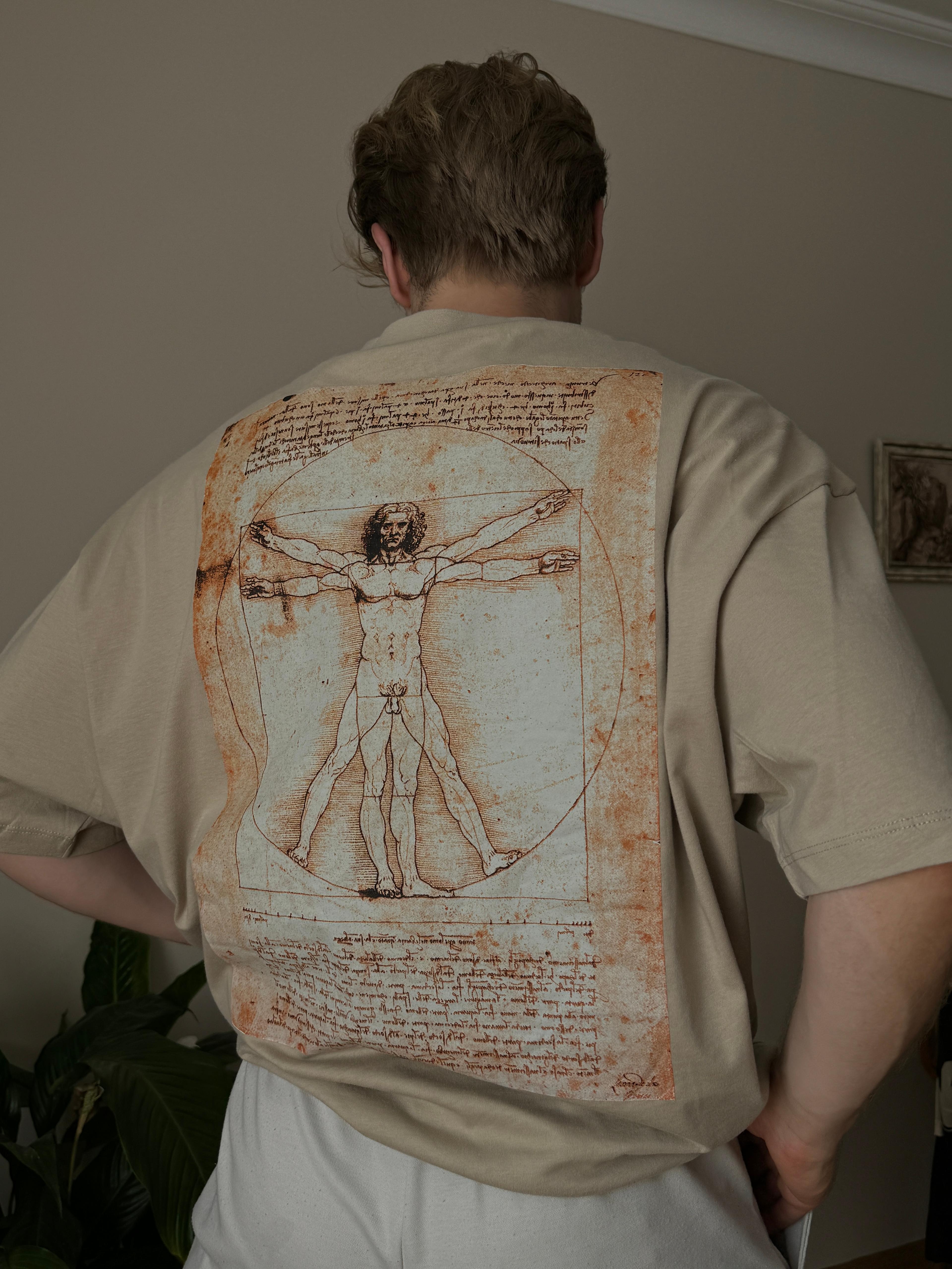 Da Vinci Printed Oversize Tshirt