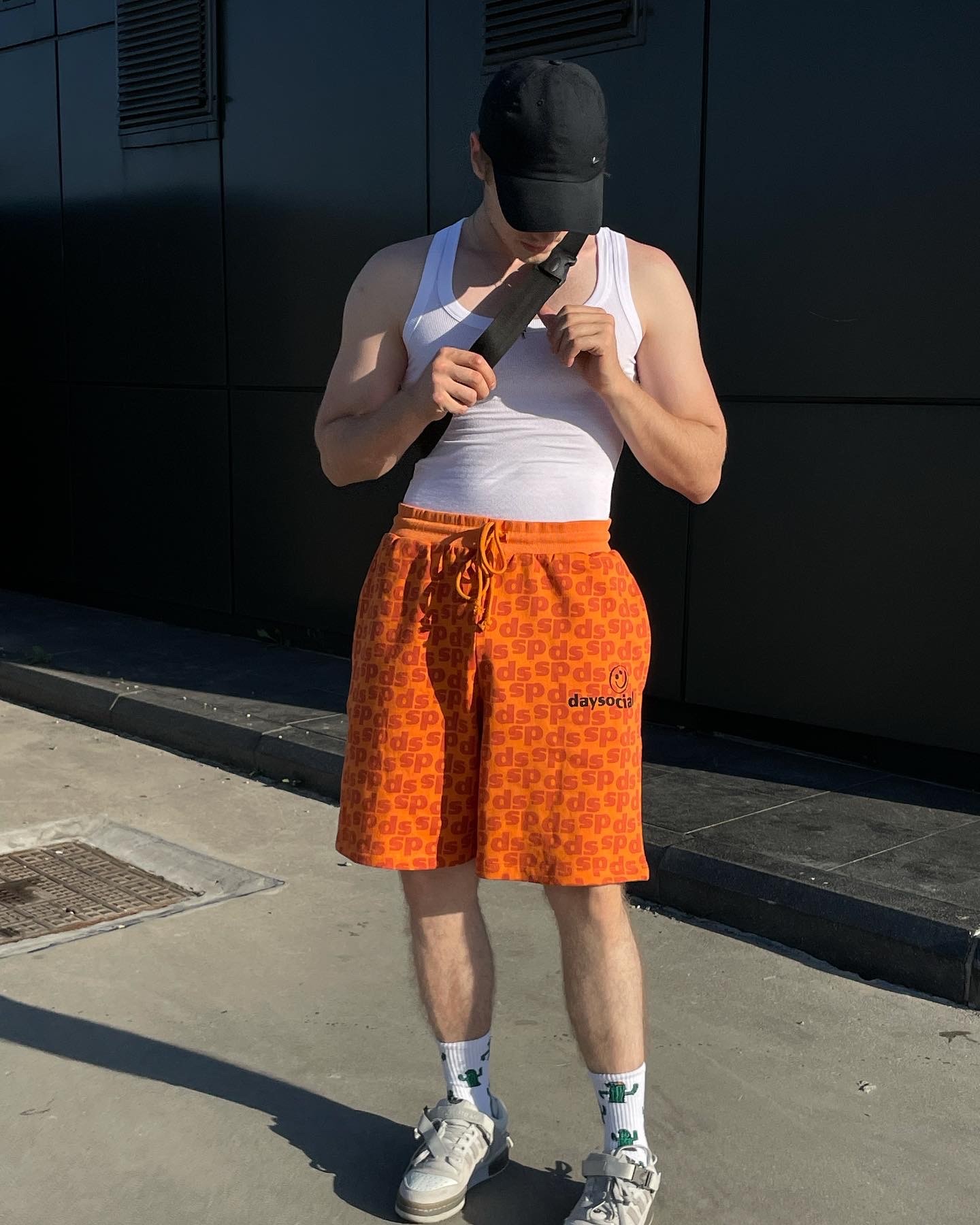 Orange Daysocial Jogger Shorts