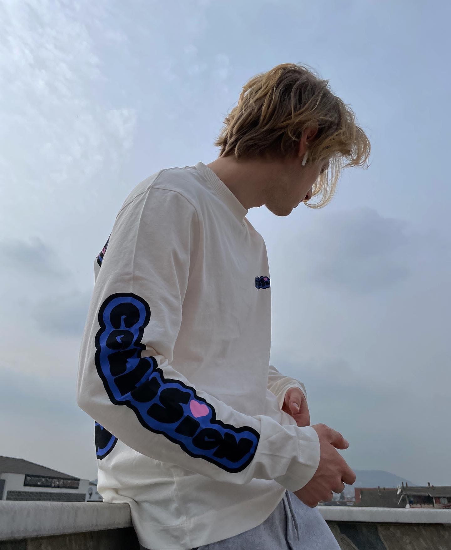 Collusion Long Sleeve Oversize Tshirt