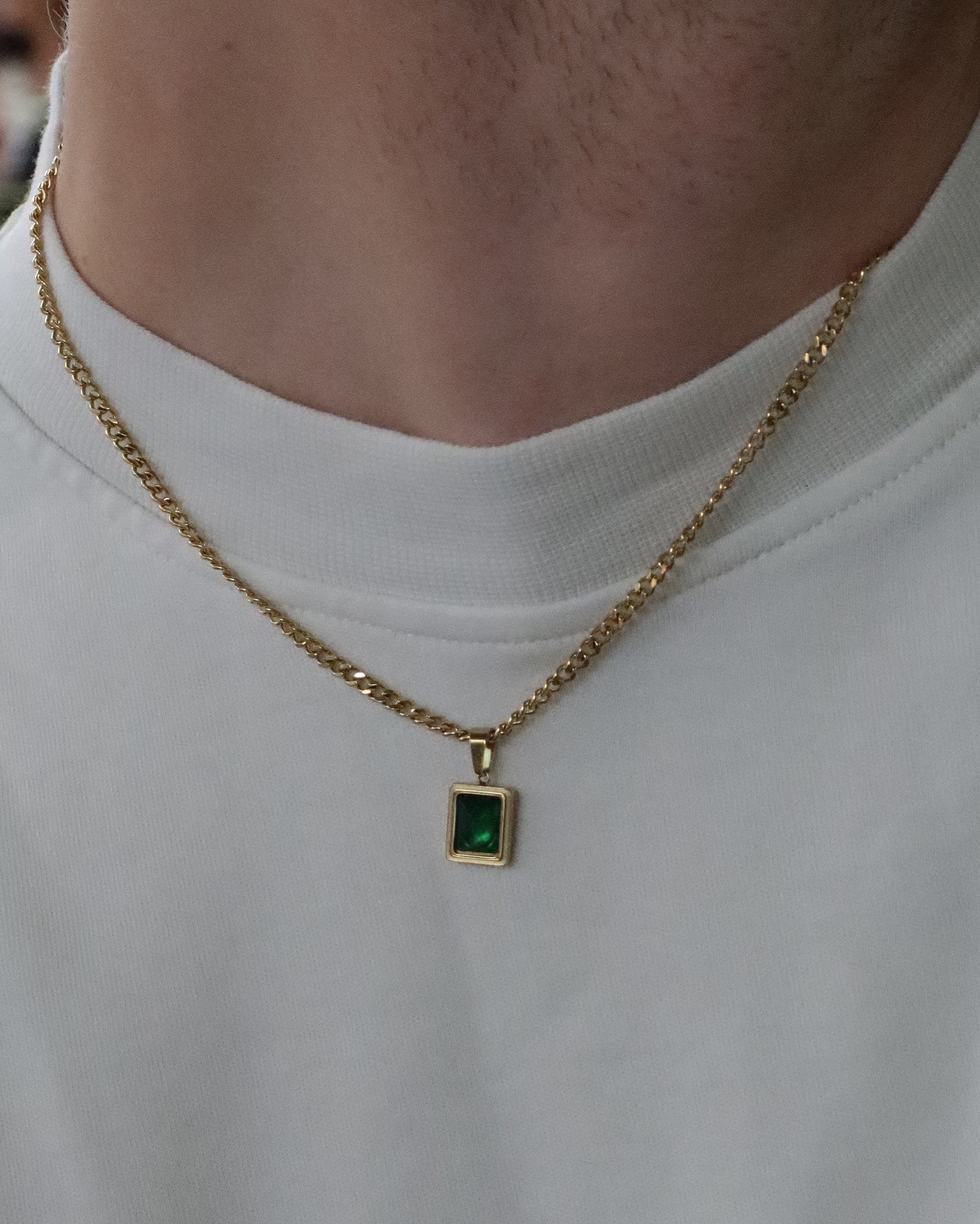 Gold Green Stone Vintage necklace🔰 