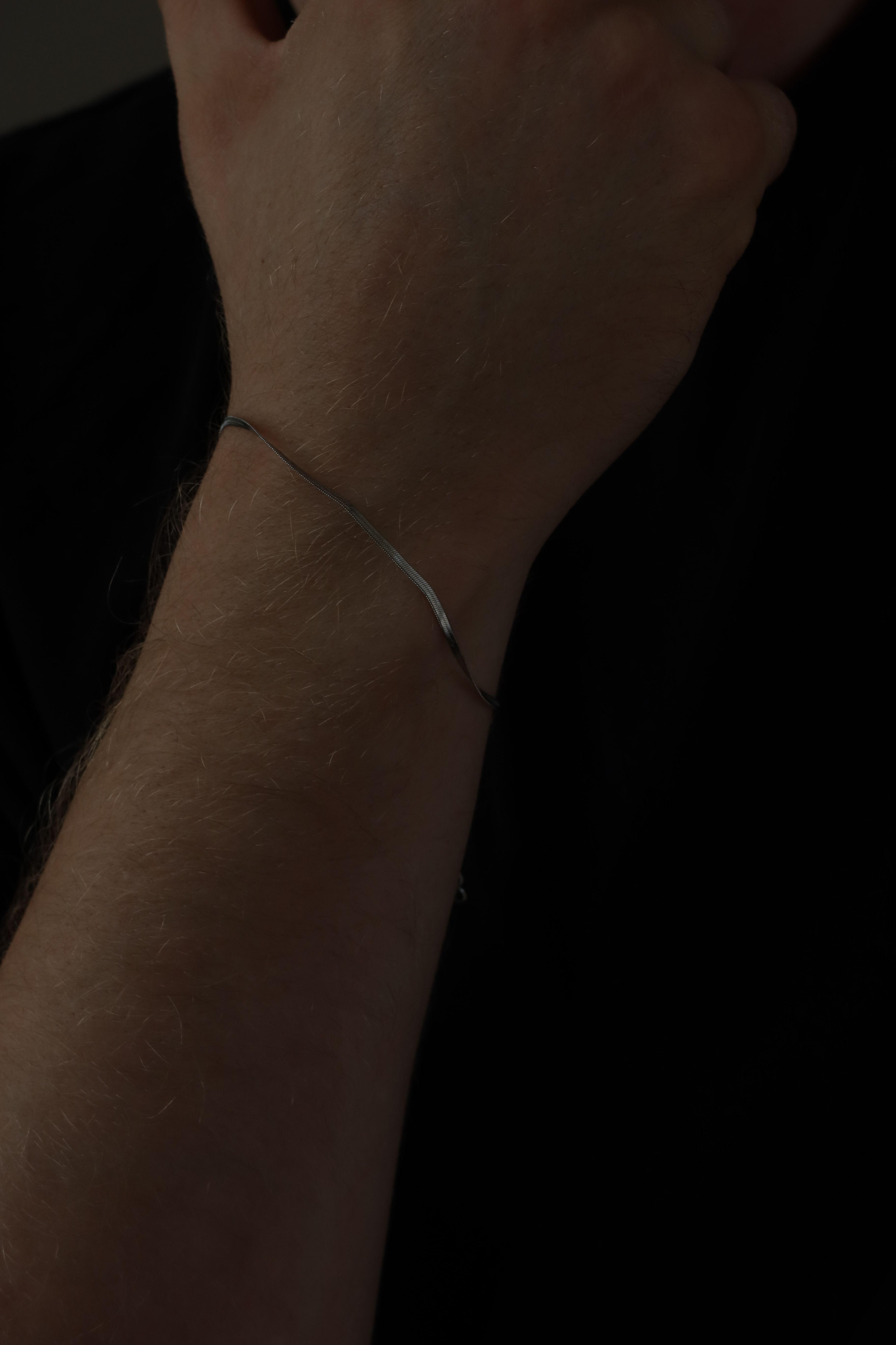 Thin Silver Mirror Bracelet