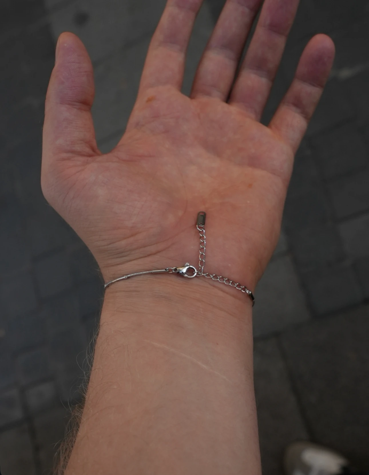 Vintage Ember Grey Stone Bracelet