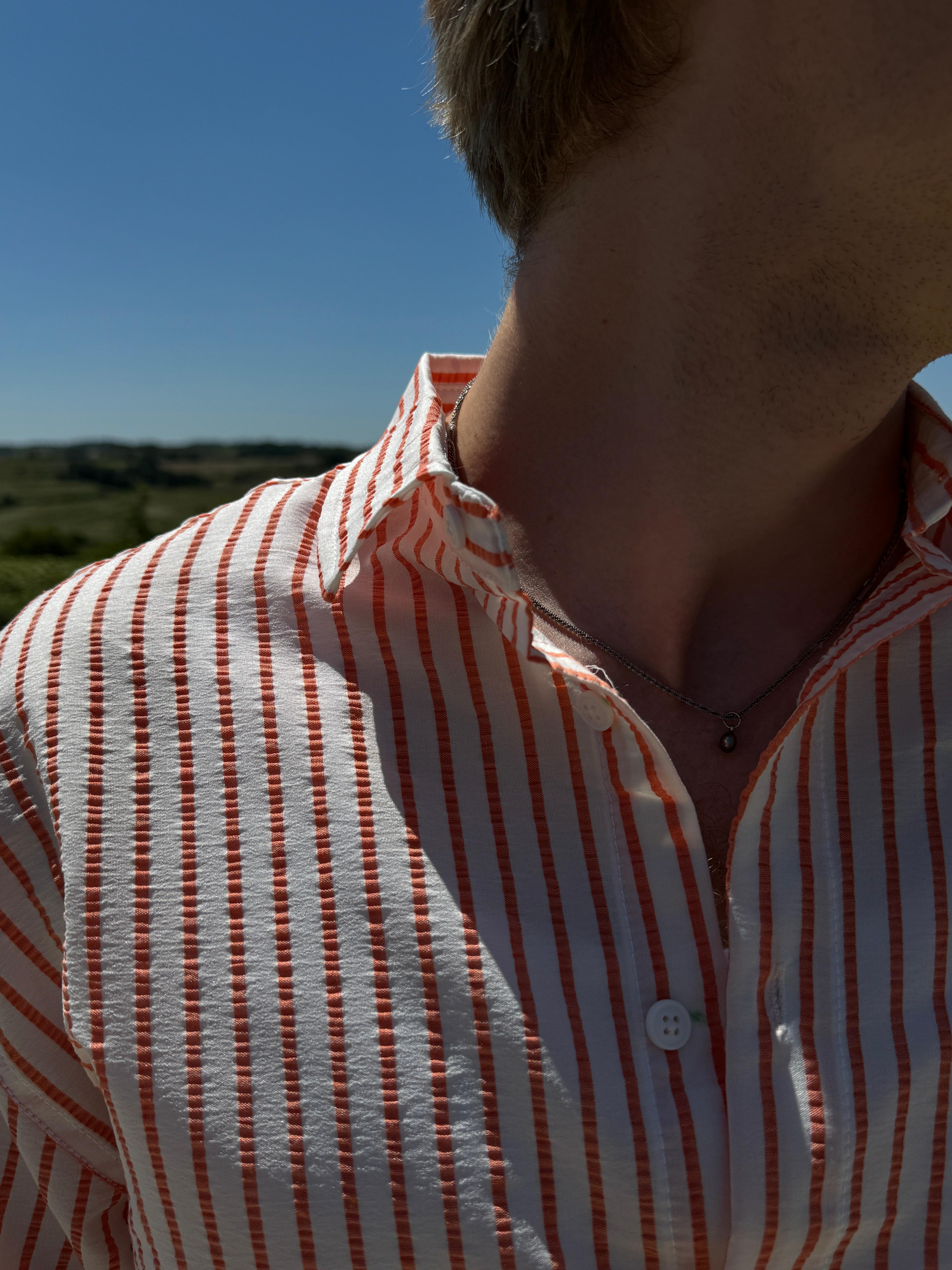 Orange Striped Shirt