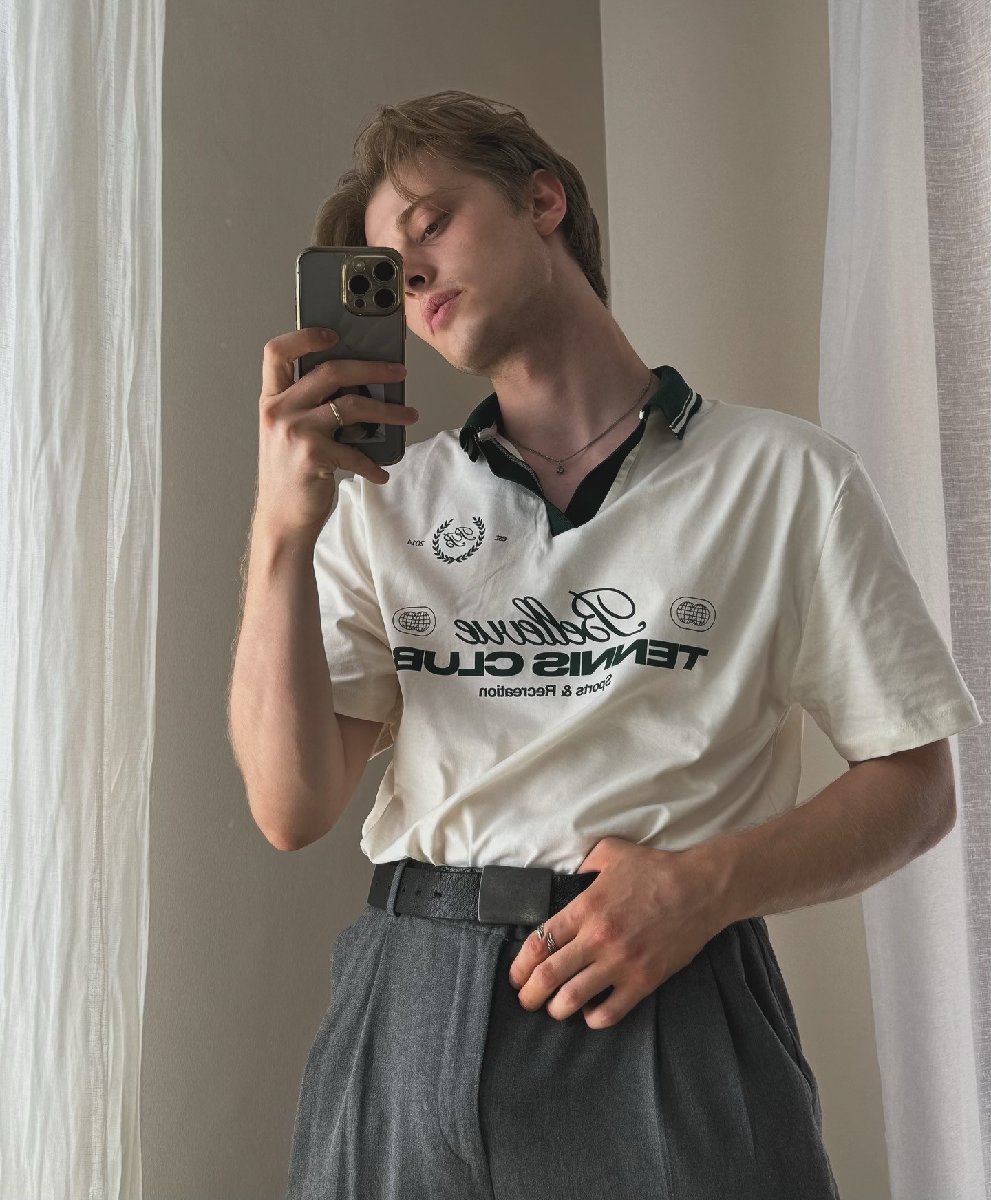 Tennis Club Oversize Polo Shirt