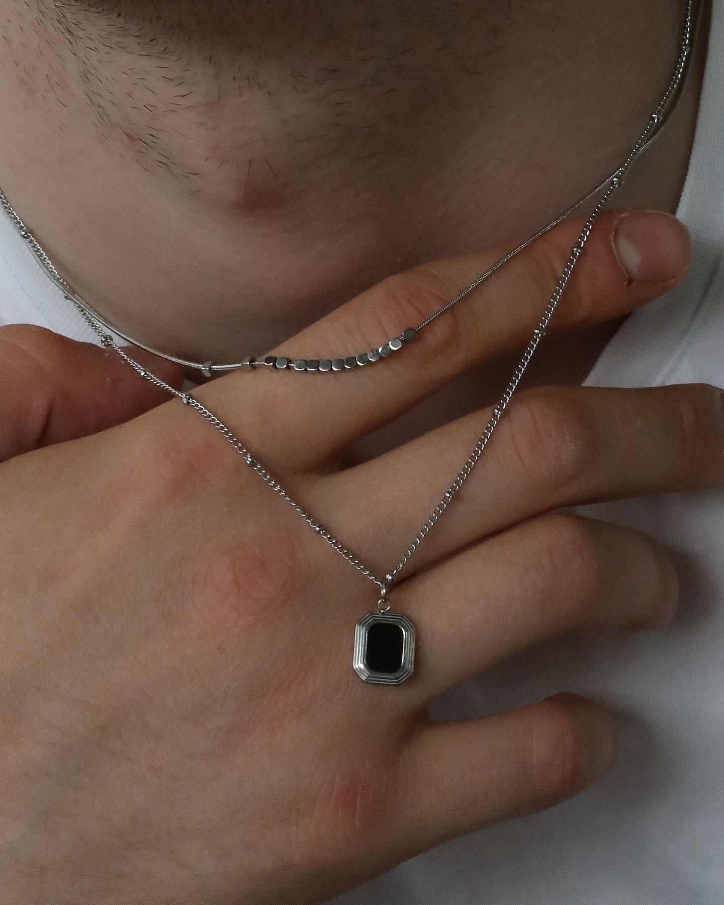 Obsidian Frame Necklace