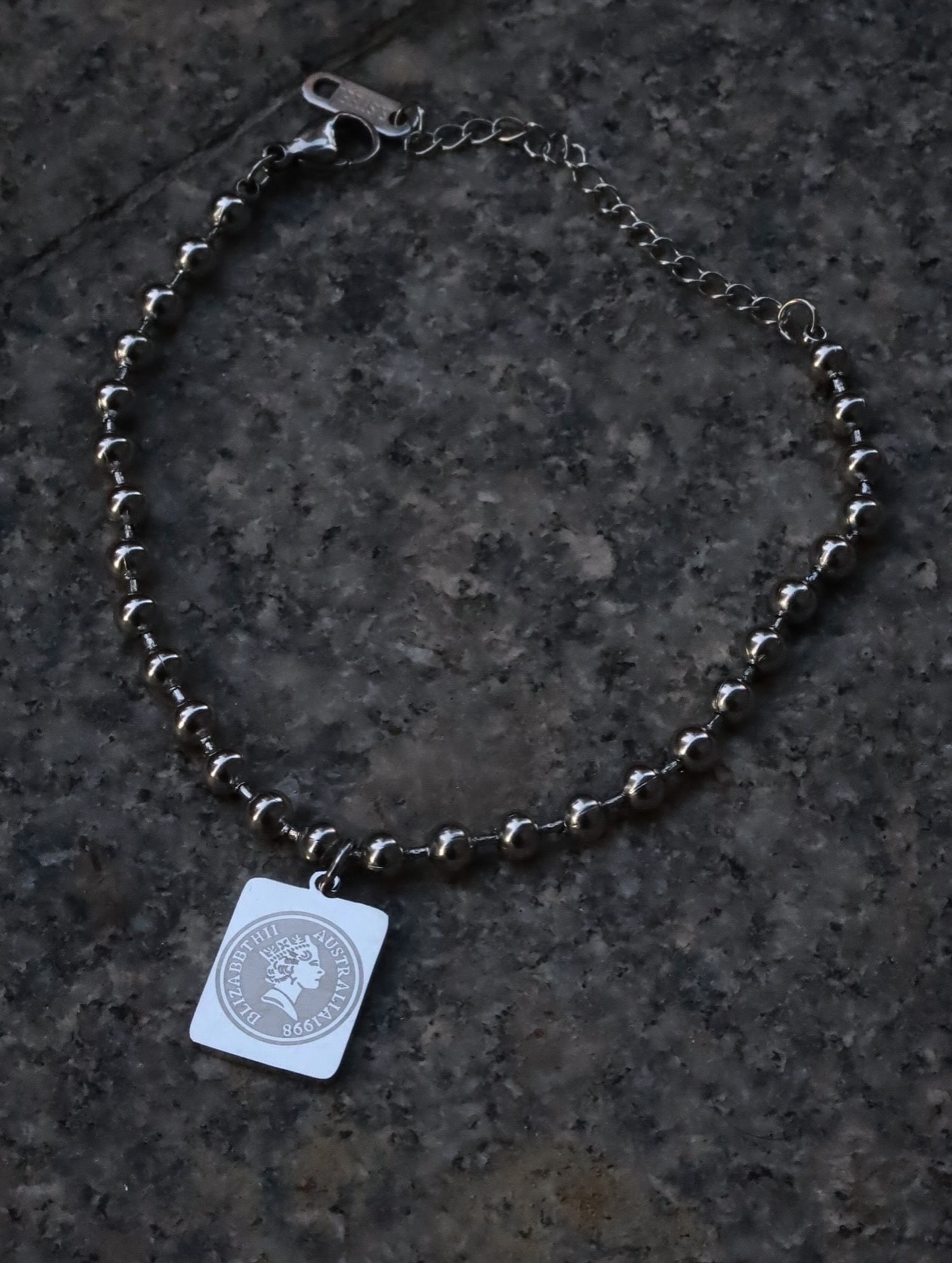 Ball Chain Square Elizabeth Bracelet