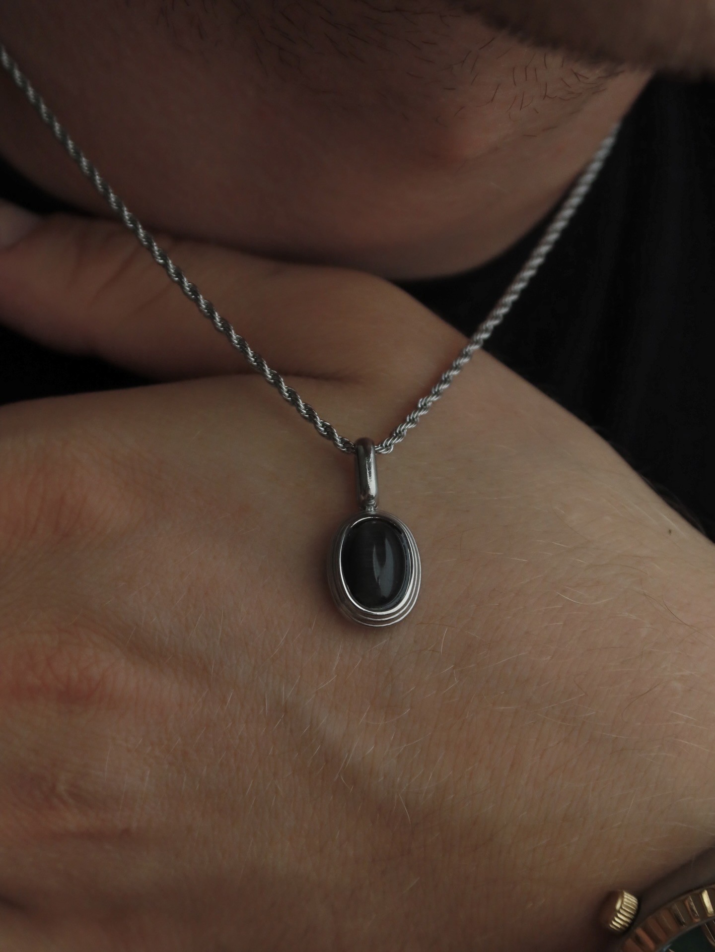 Black Stone S. Vintage Necklace