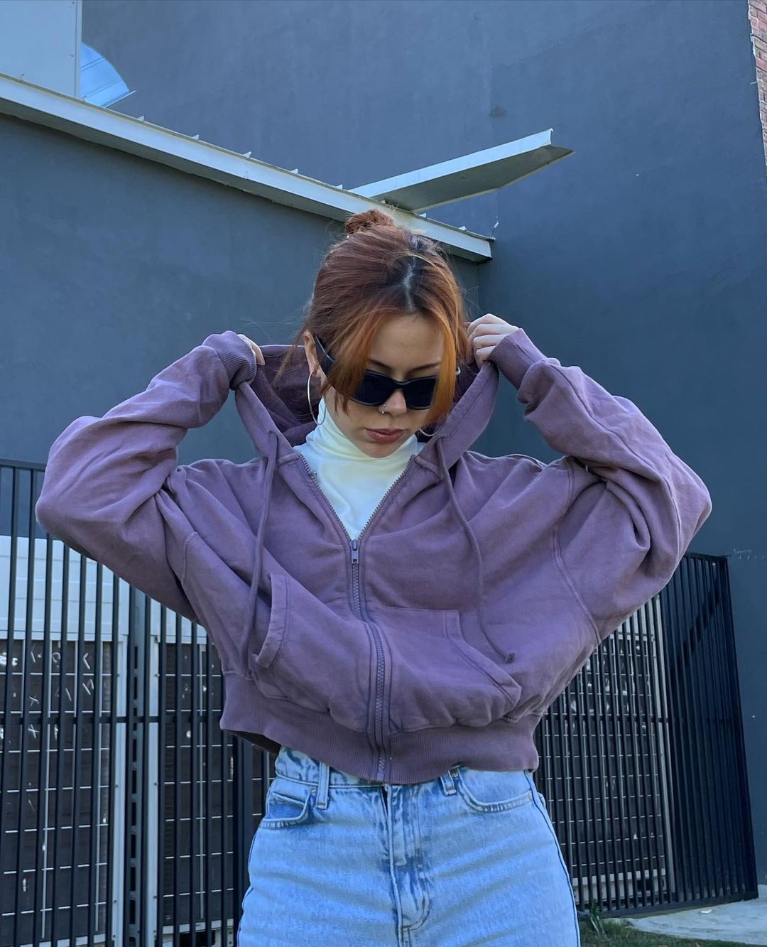 Zip up Short Hoodie