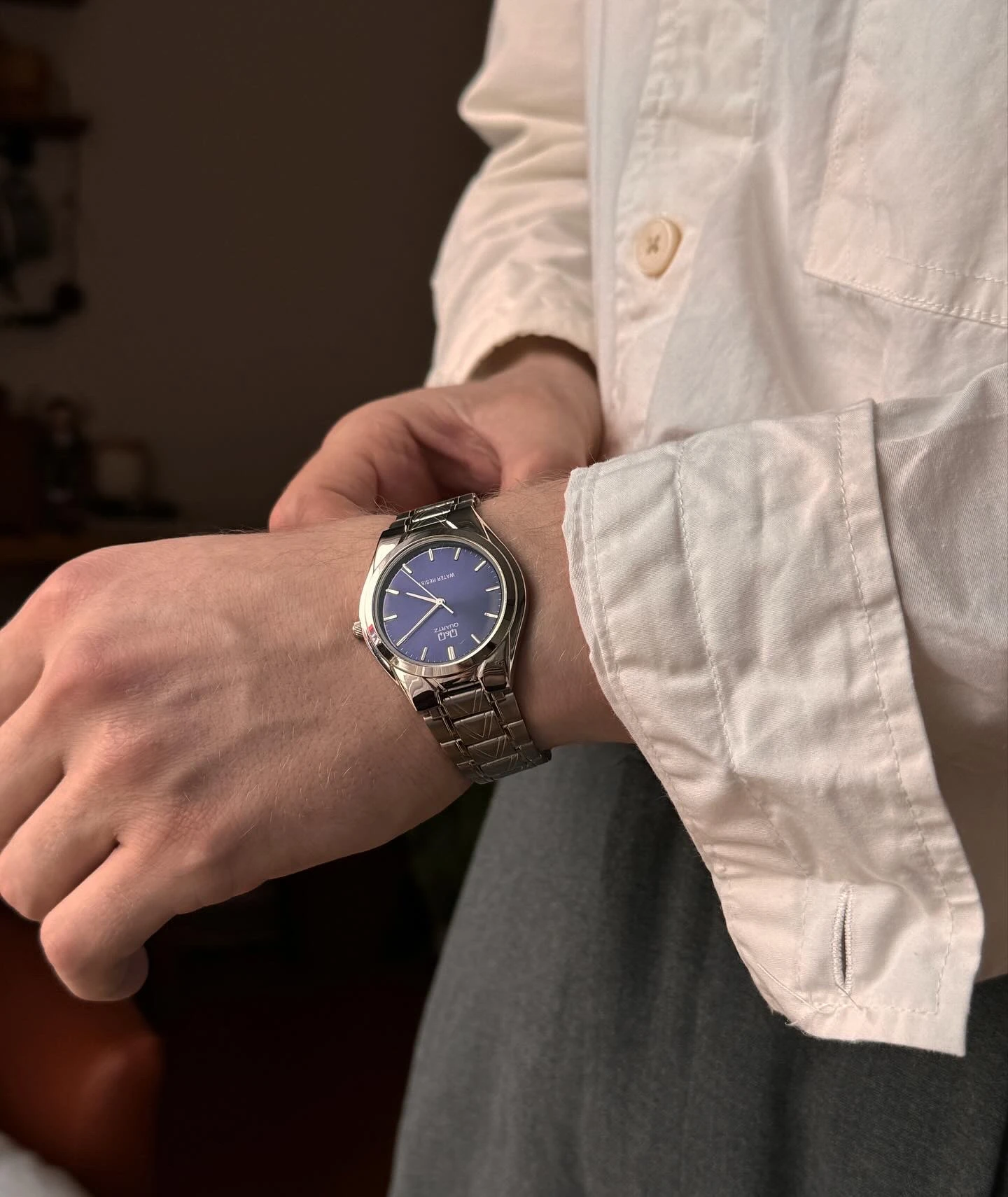 L.s Blue Screen Vintage Wristwatch 