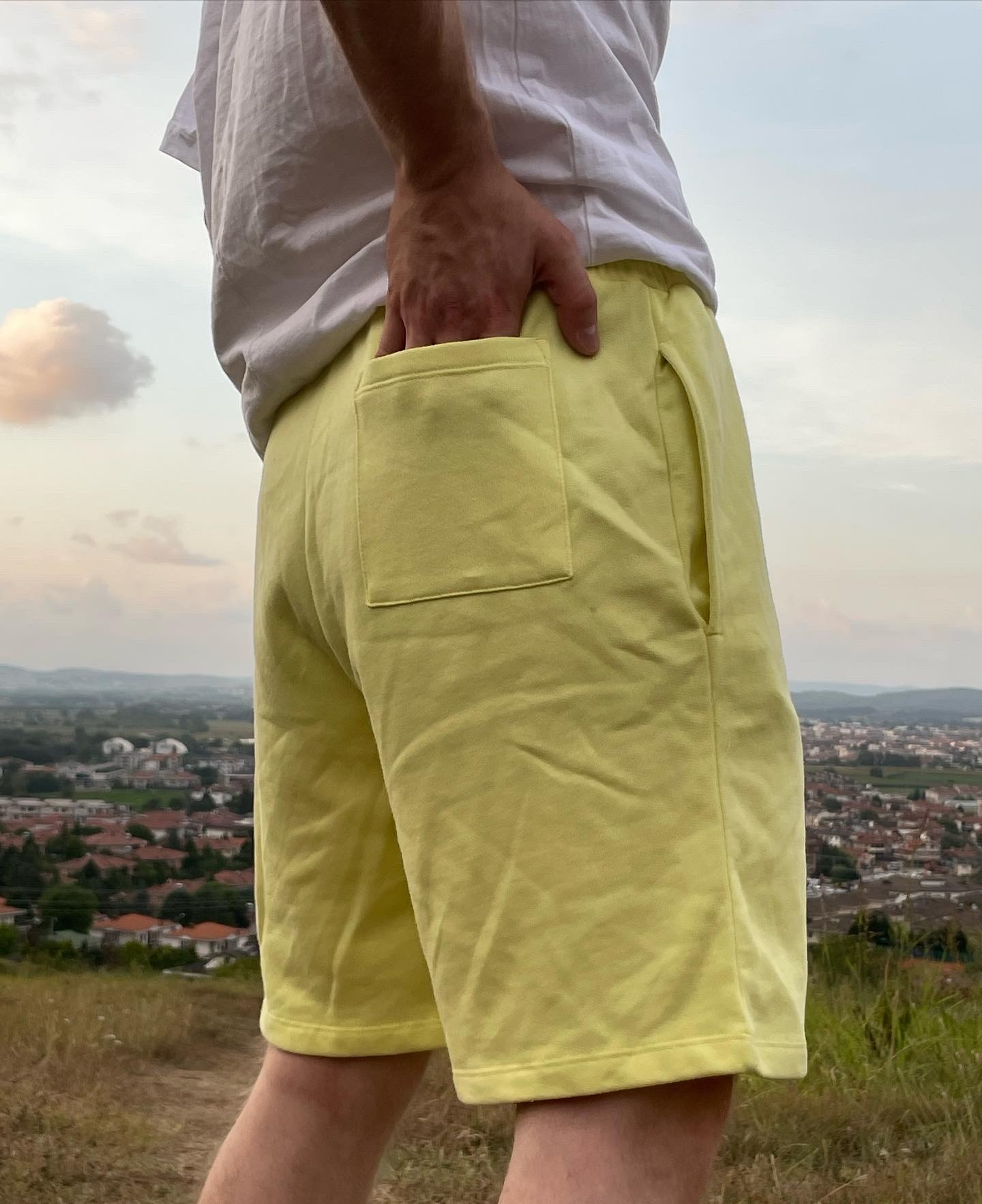 Yellow Jogger Shorts