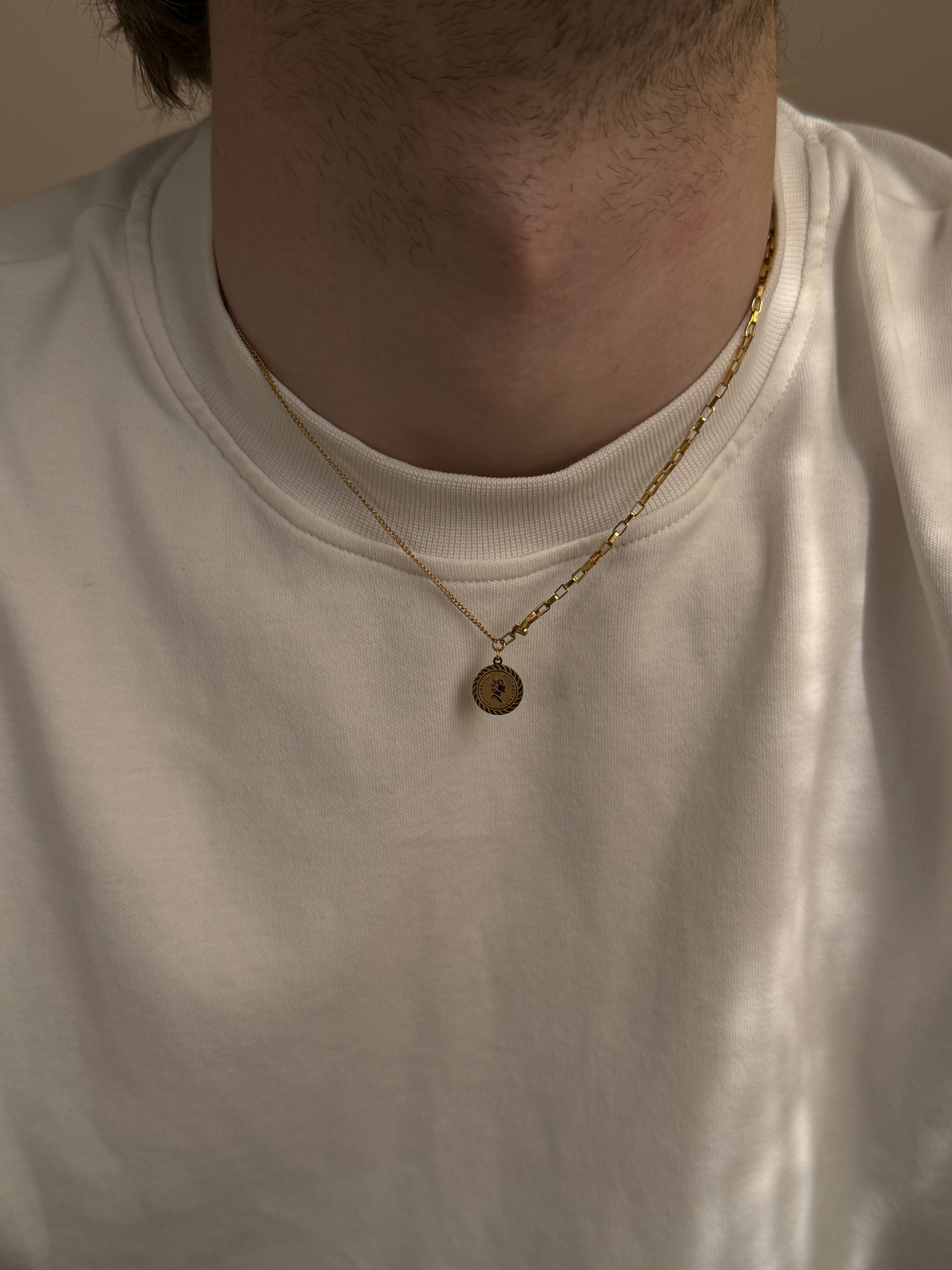 Gold Different Chain Elizabeth Necklace 