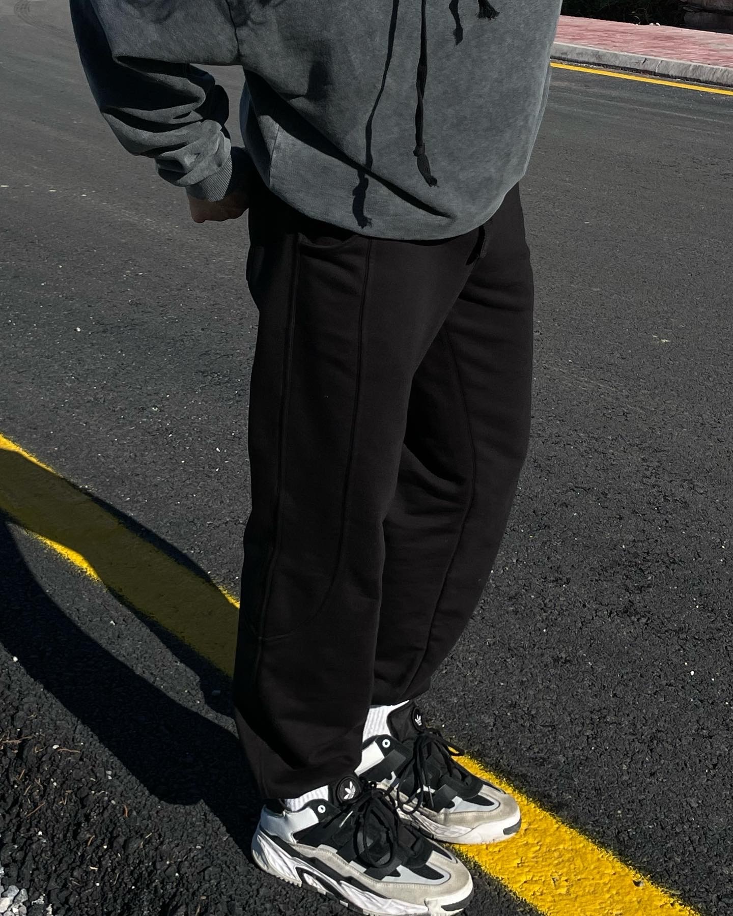 Black Striped Jogger Sweatpant 