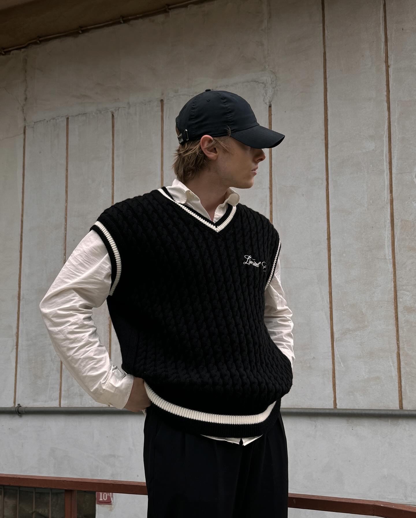 Vintage Black-White Sweater 