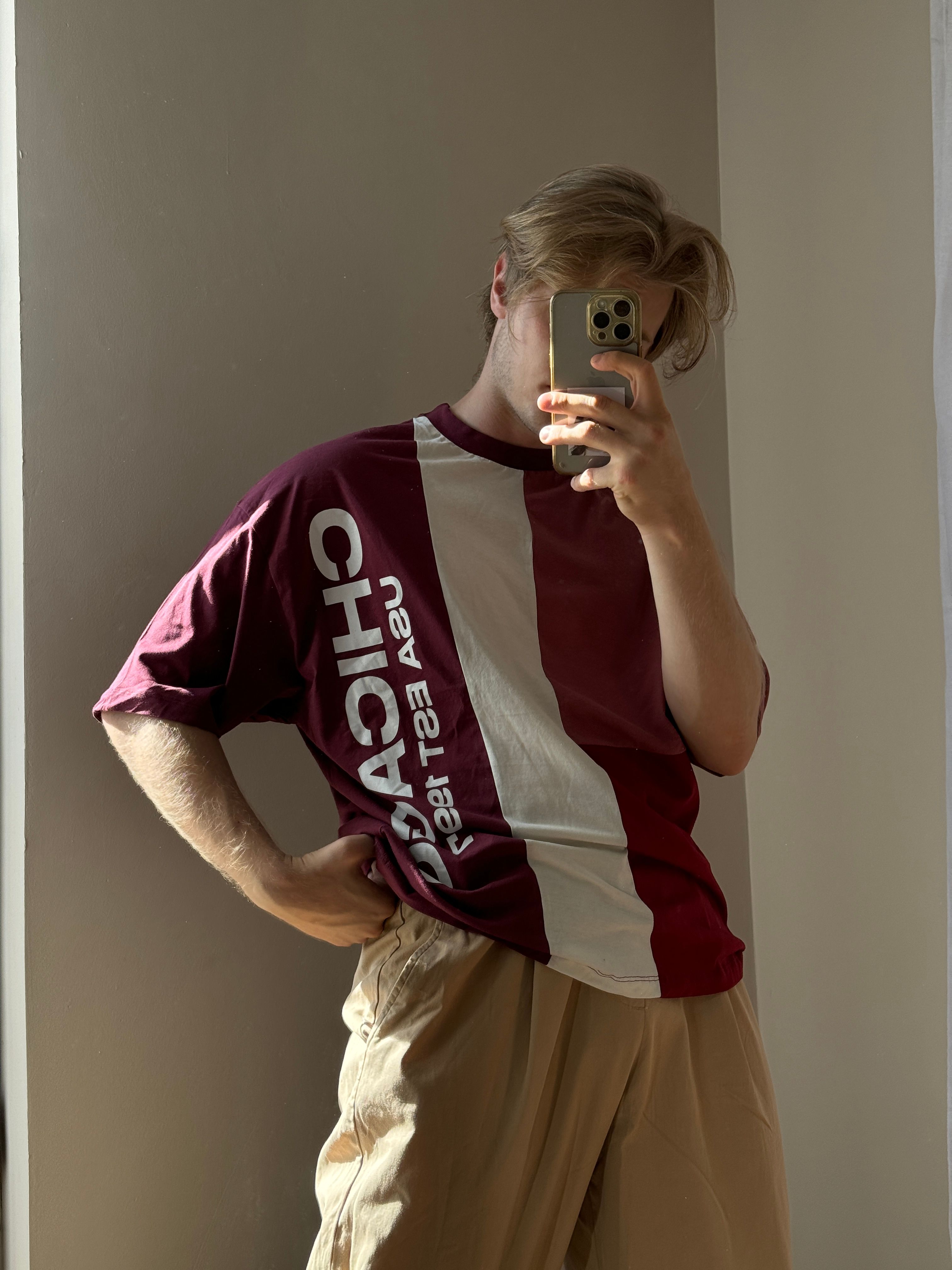 Claret Red Chicago Oversize Tshirt