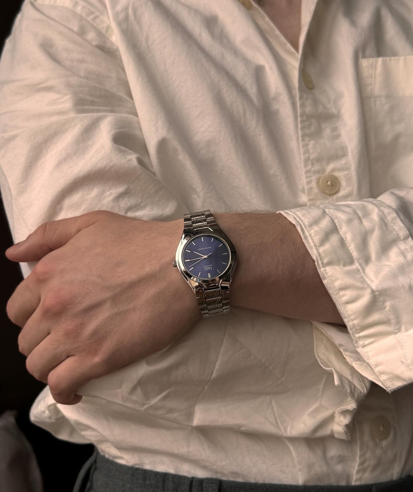 L.s Blue Screen Vintage Wristwatch 