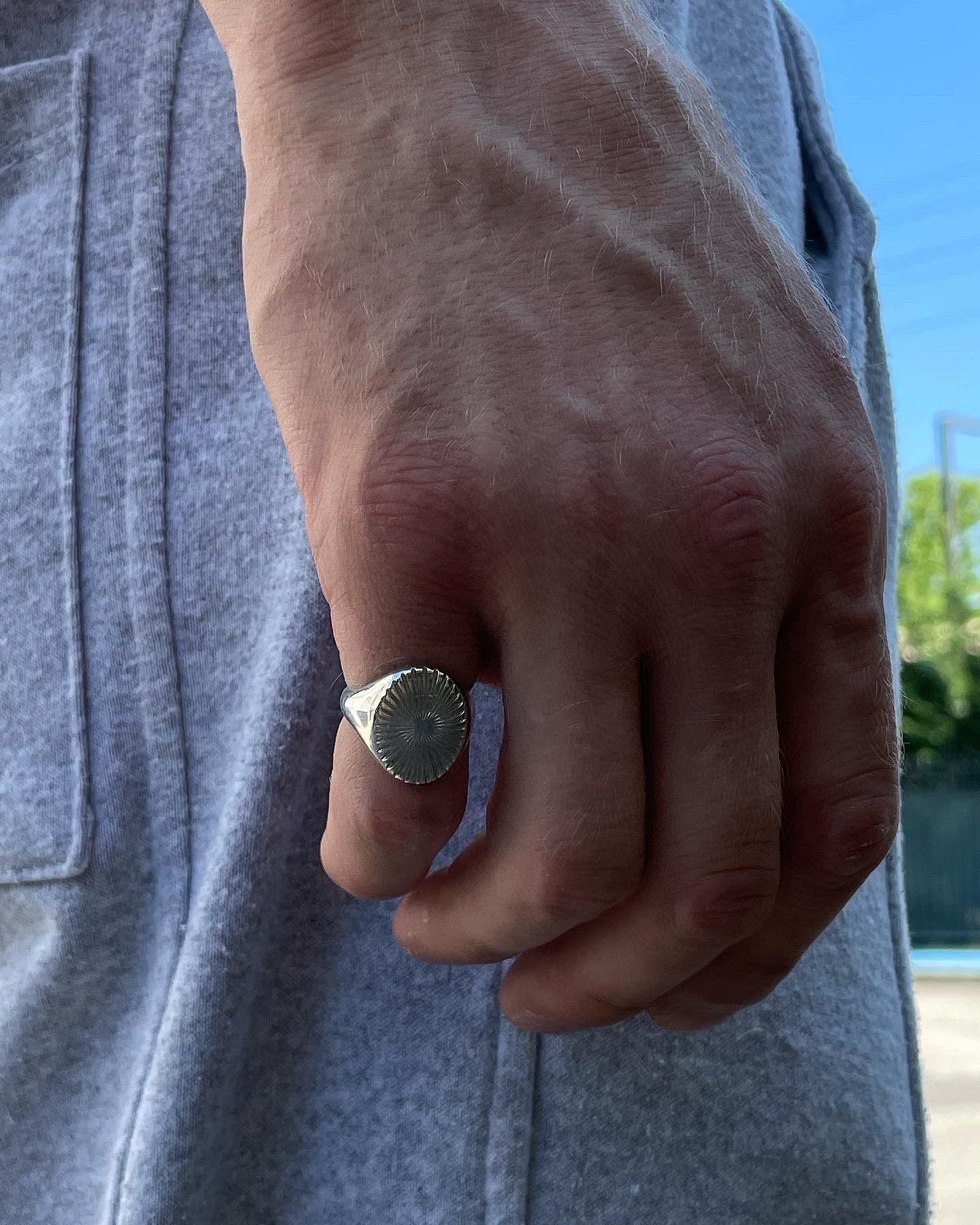 Striped Round Ring