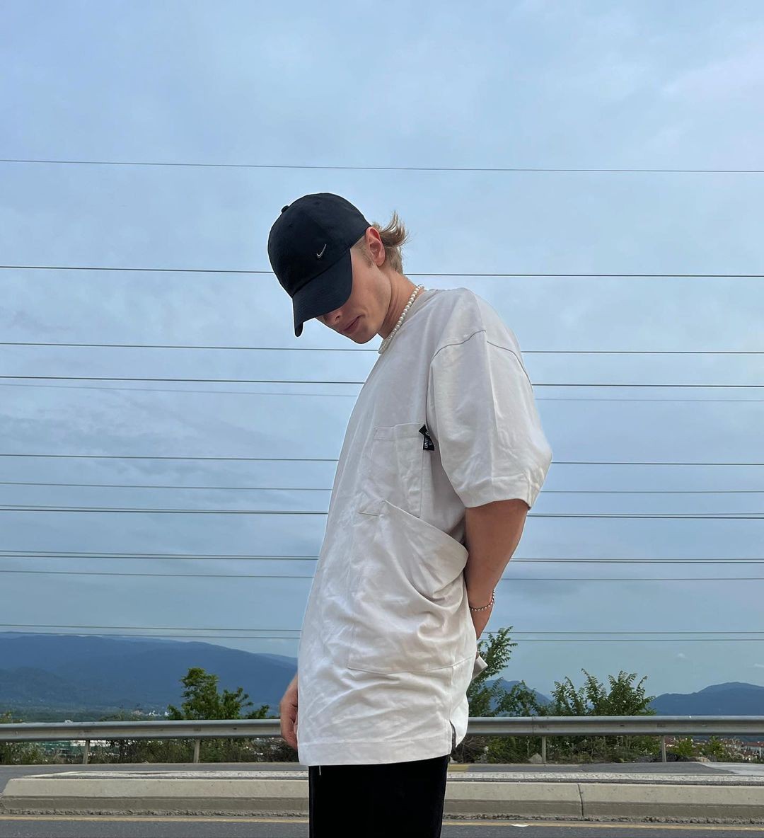 ASOS Cream Side Pockets Oversize T-shirt