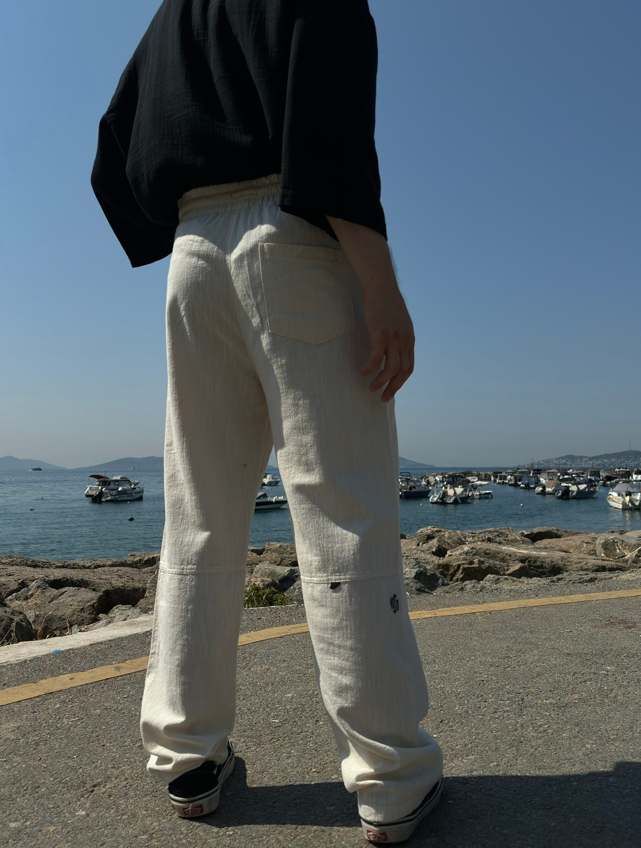 Krem Linen Pantolon