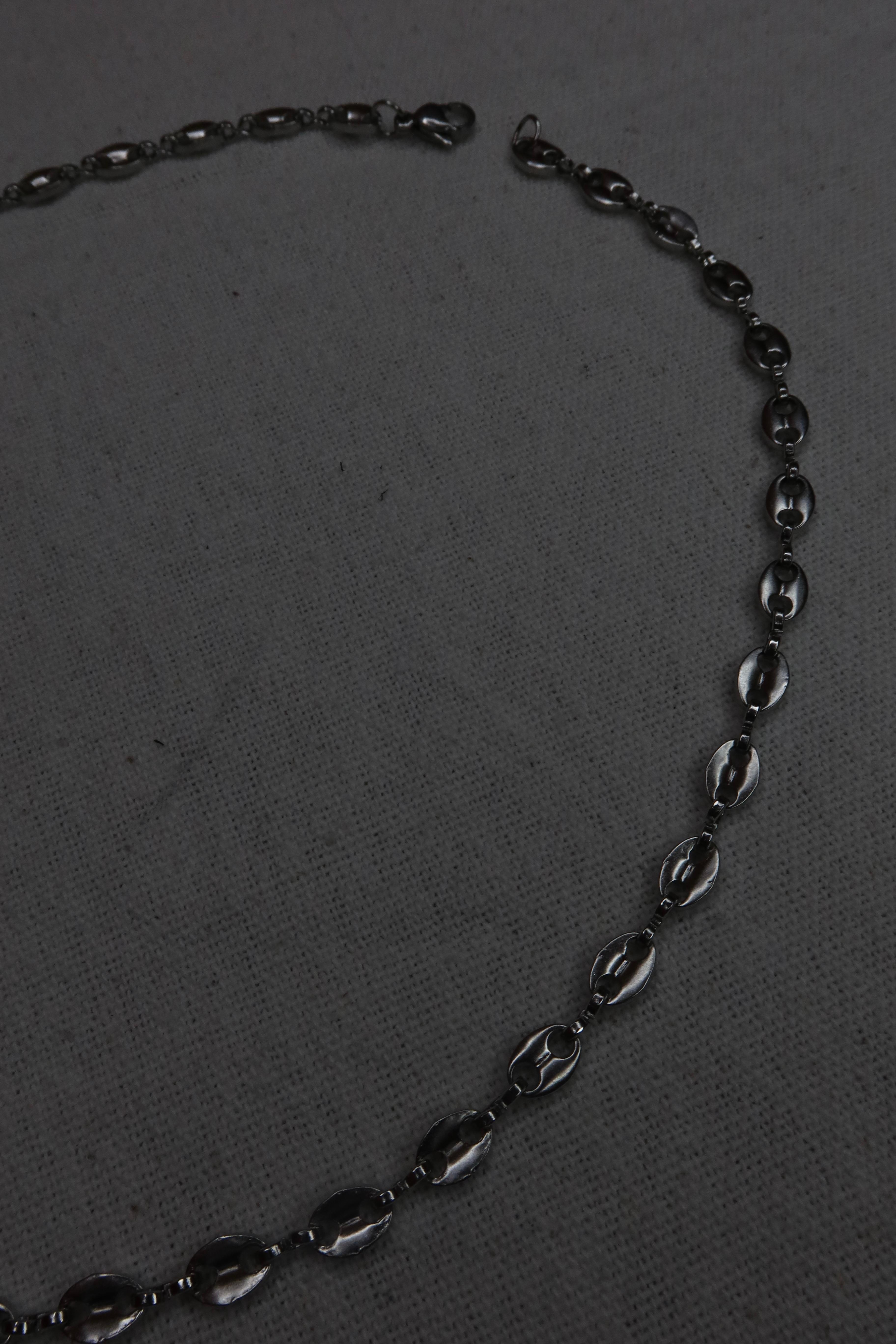 Silver Coffee Bean Chain