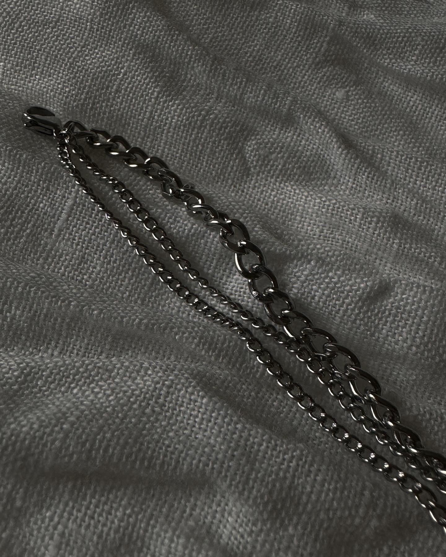 Three Chain Silver Bracelet 