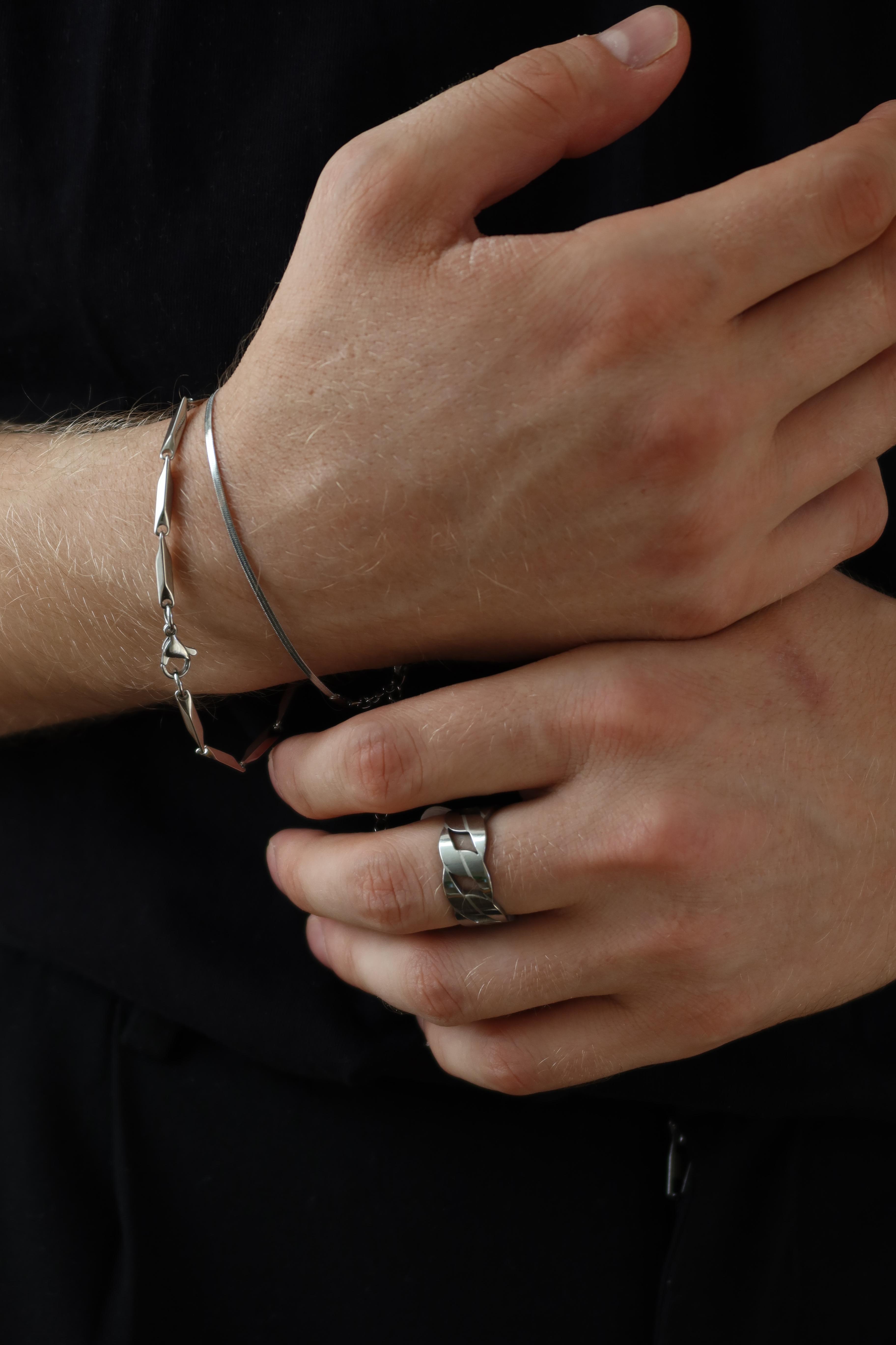 Silver Large Chain Ring