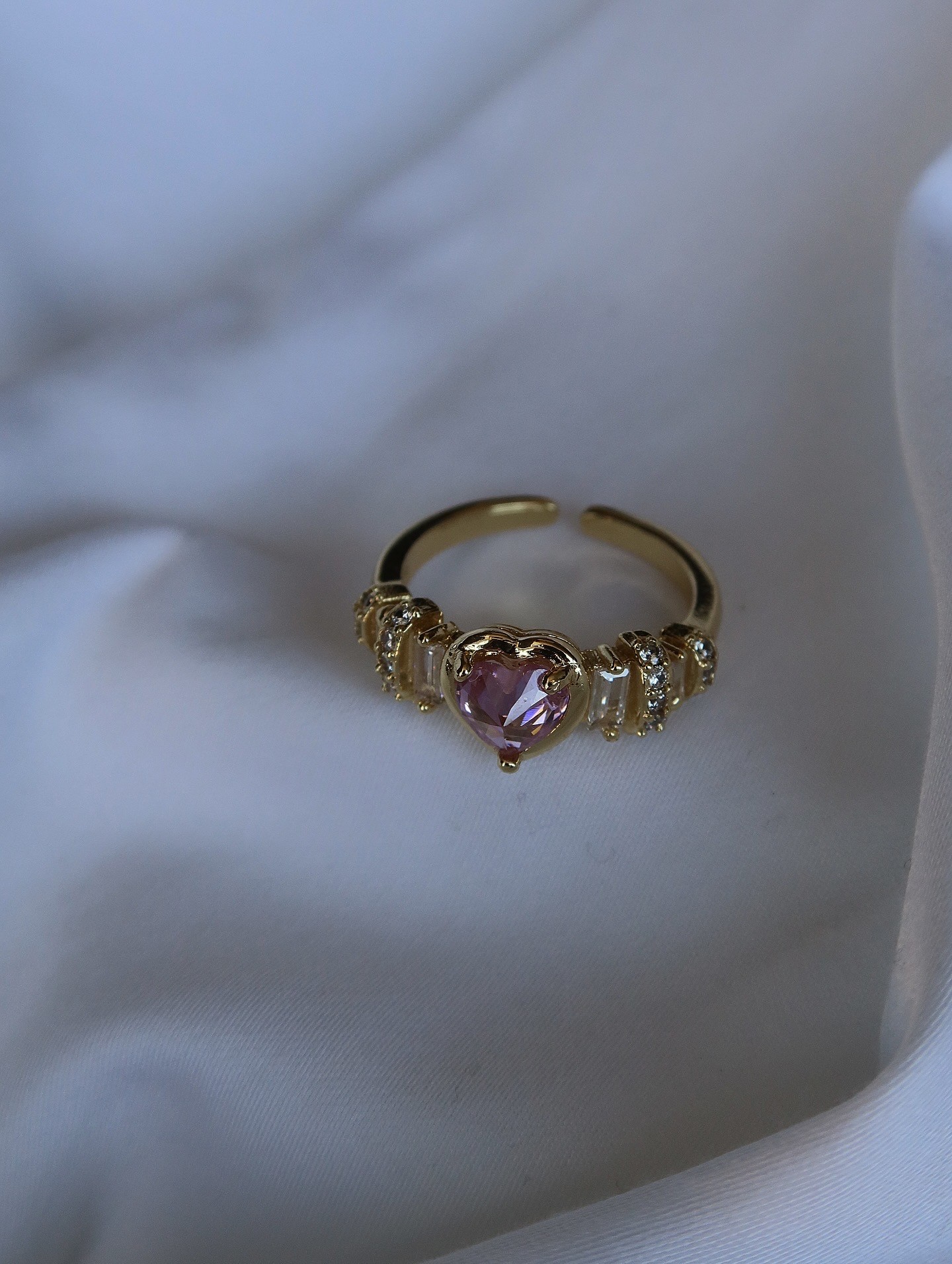 Pink Heart Princess Ring
