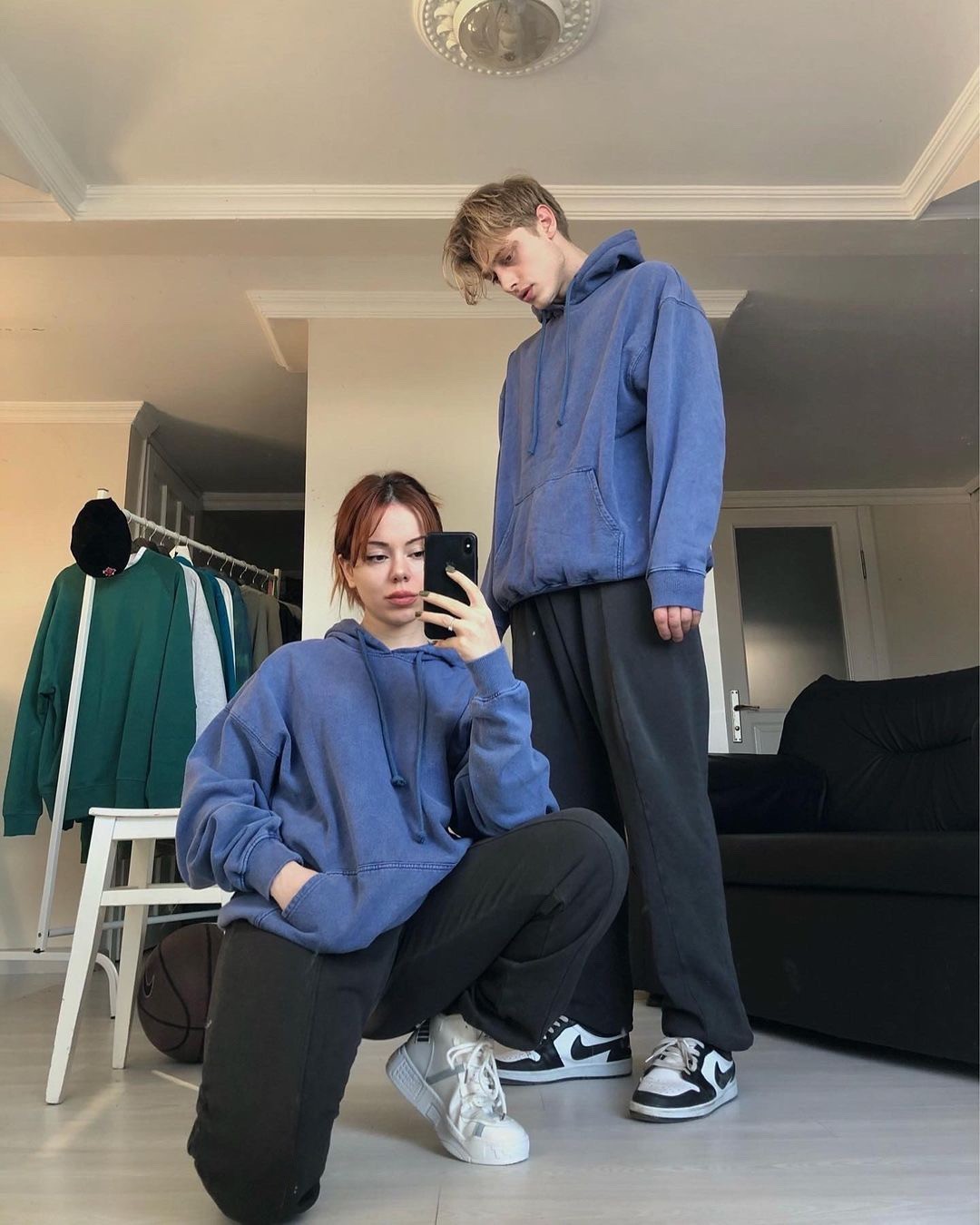 Unisex Blue Oversize Hoodie