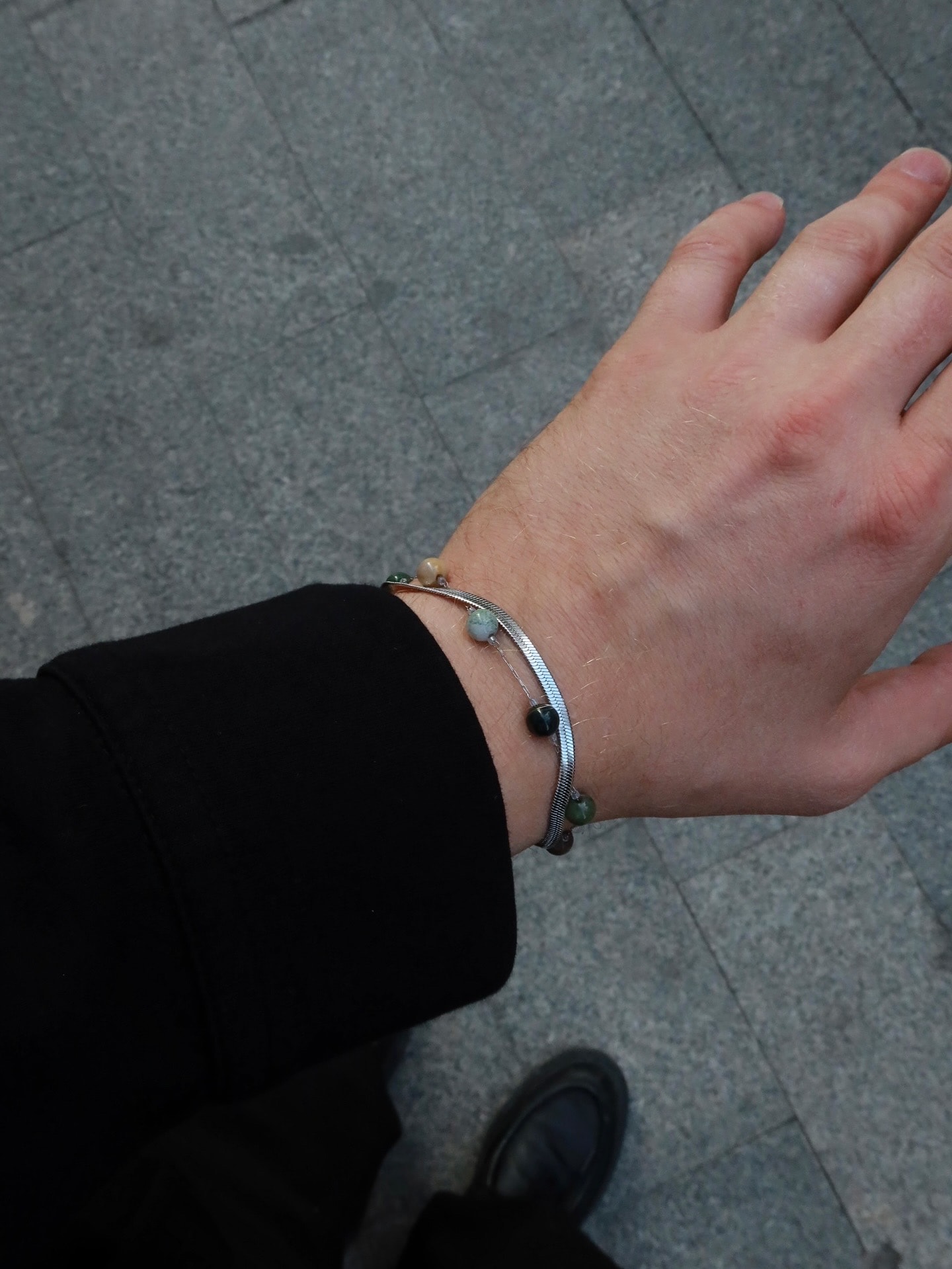 Natural Harmony Snake Stone Bracelet